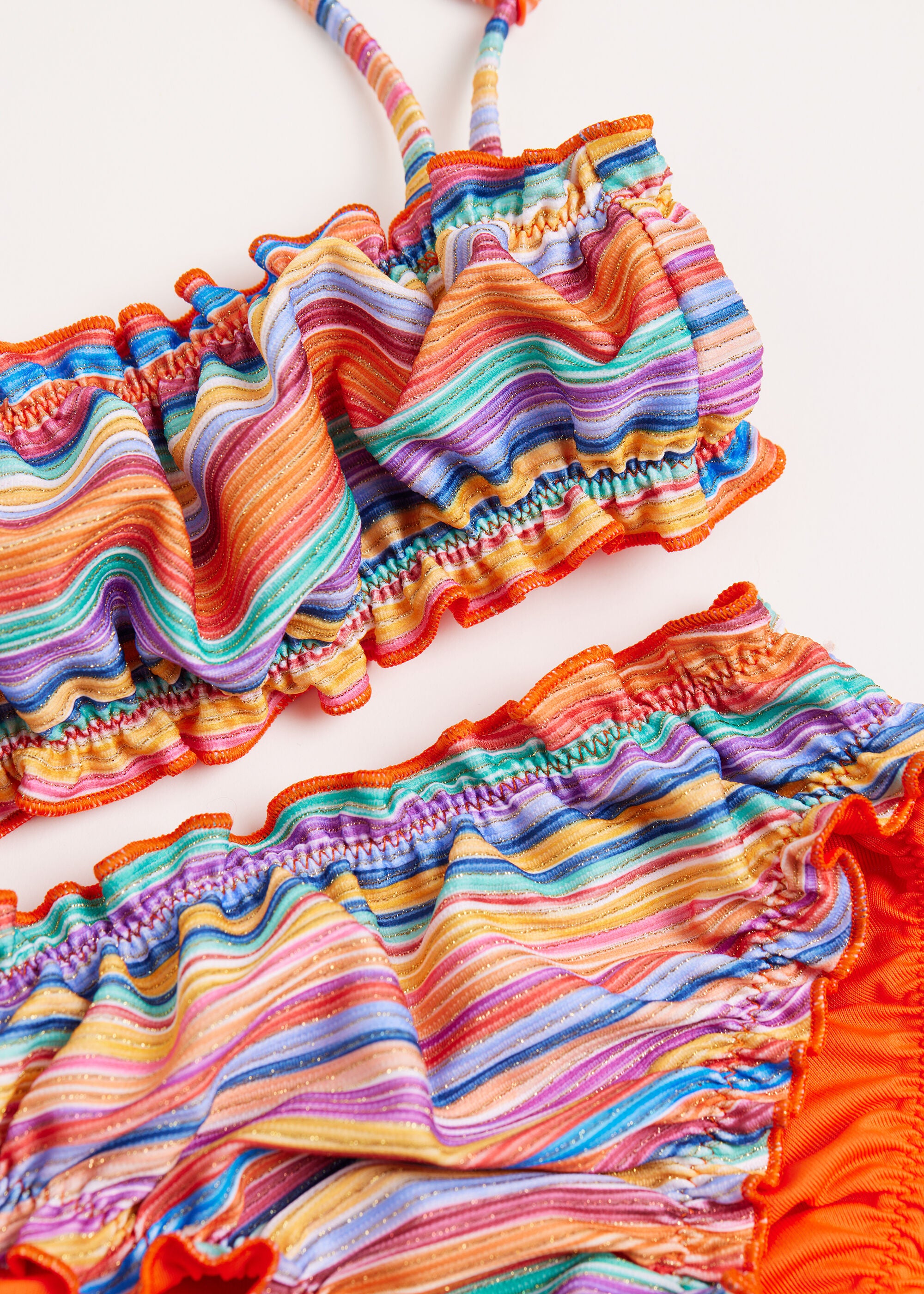 סט בגד ים ביקיני Colorful Stripes