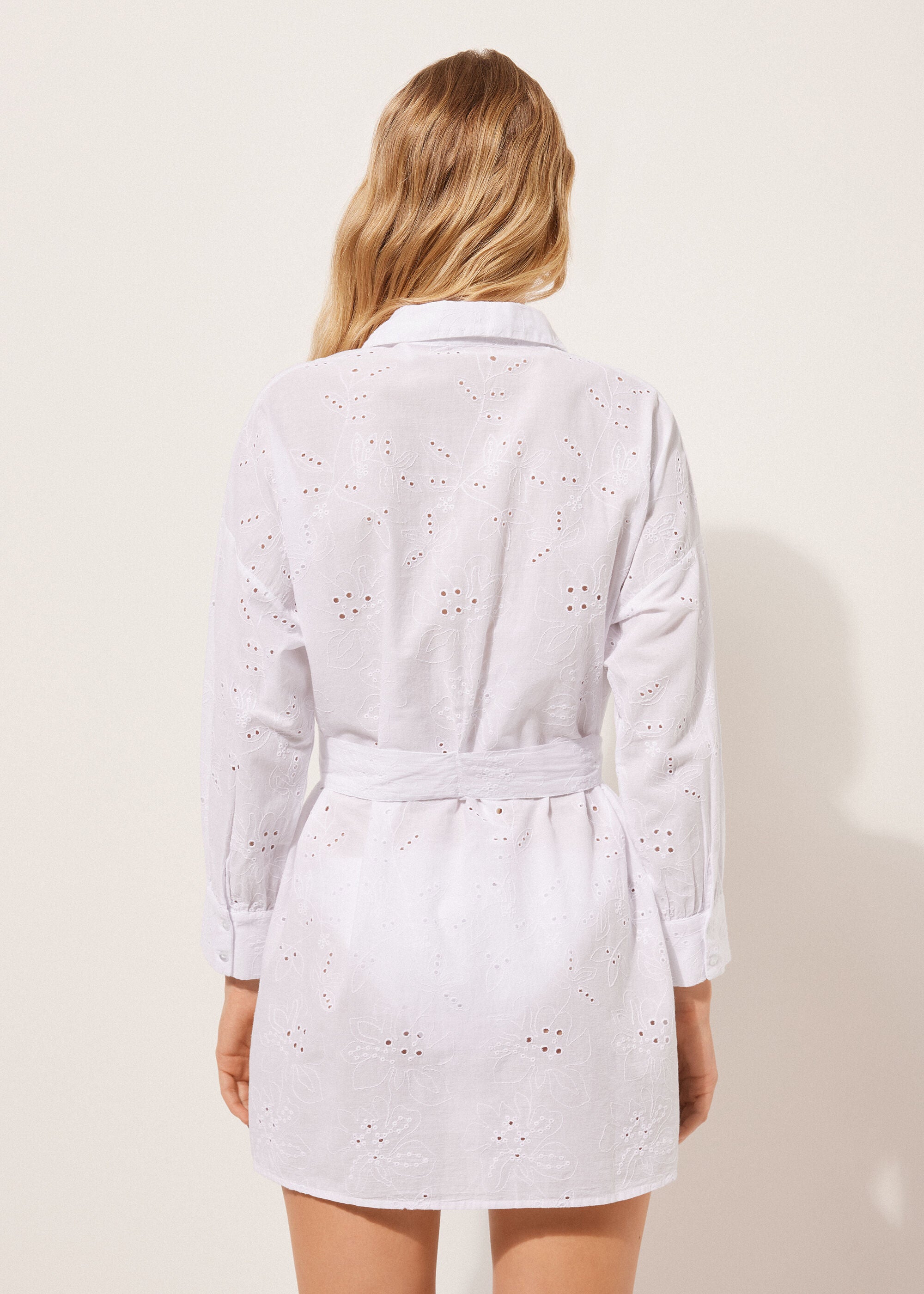 שמלת מיני Broderie Anglaise