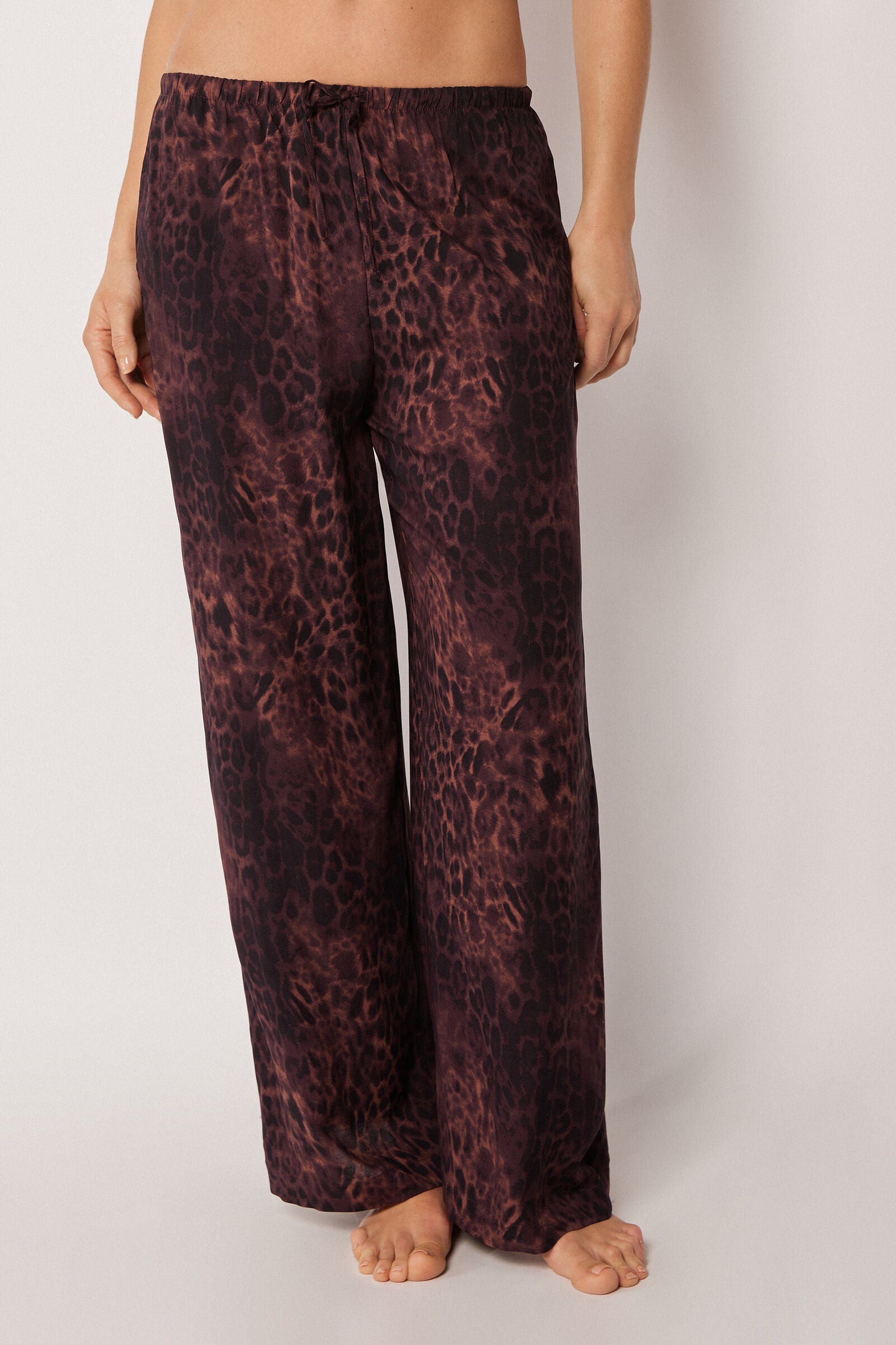 מכנסיים בהדפס מנומר Dark Animalier