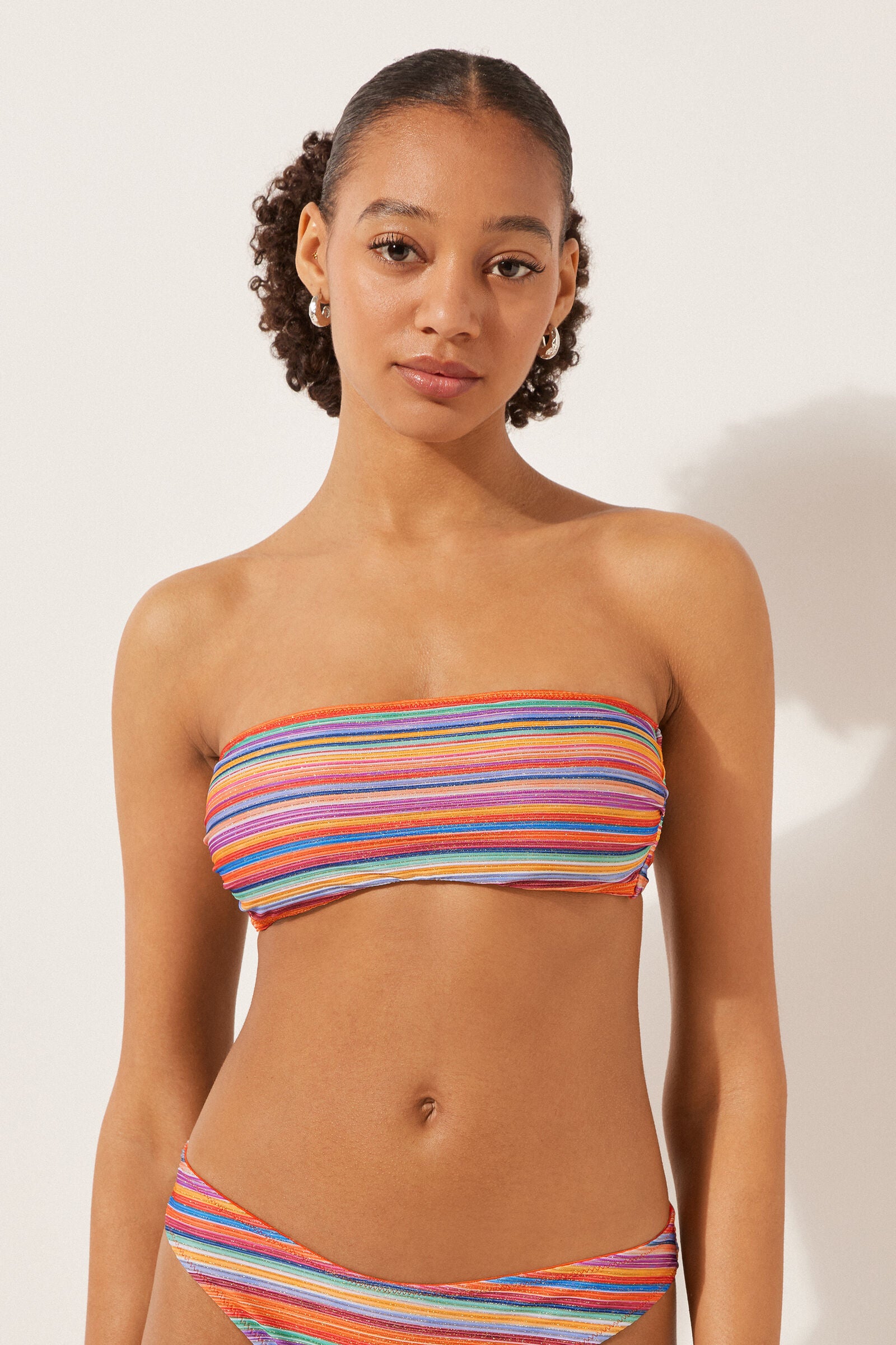 חזיית ביקיני סטרפלס Colorful Stripes