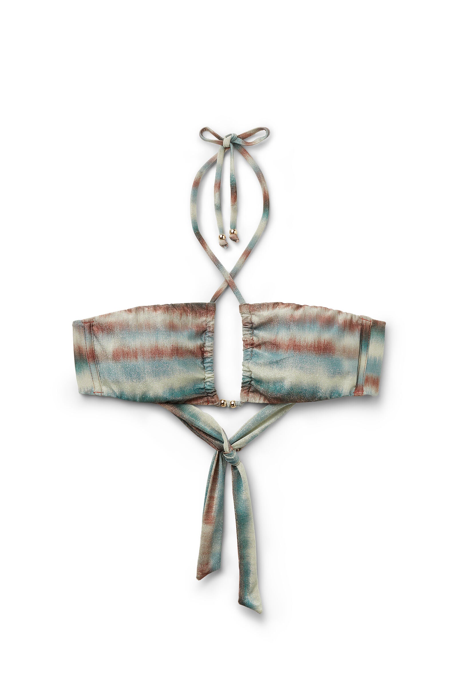 חזיית ביקיני קשירה Glittery Tie-Dye