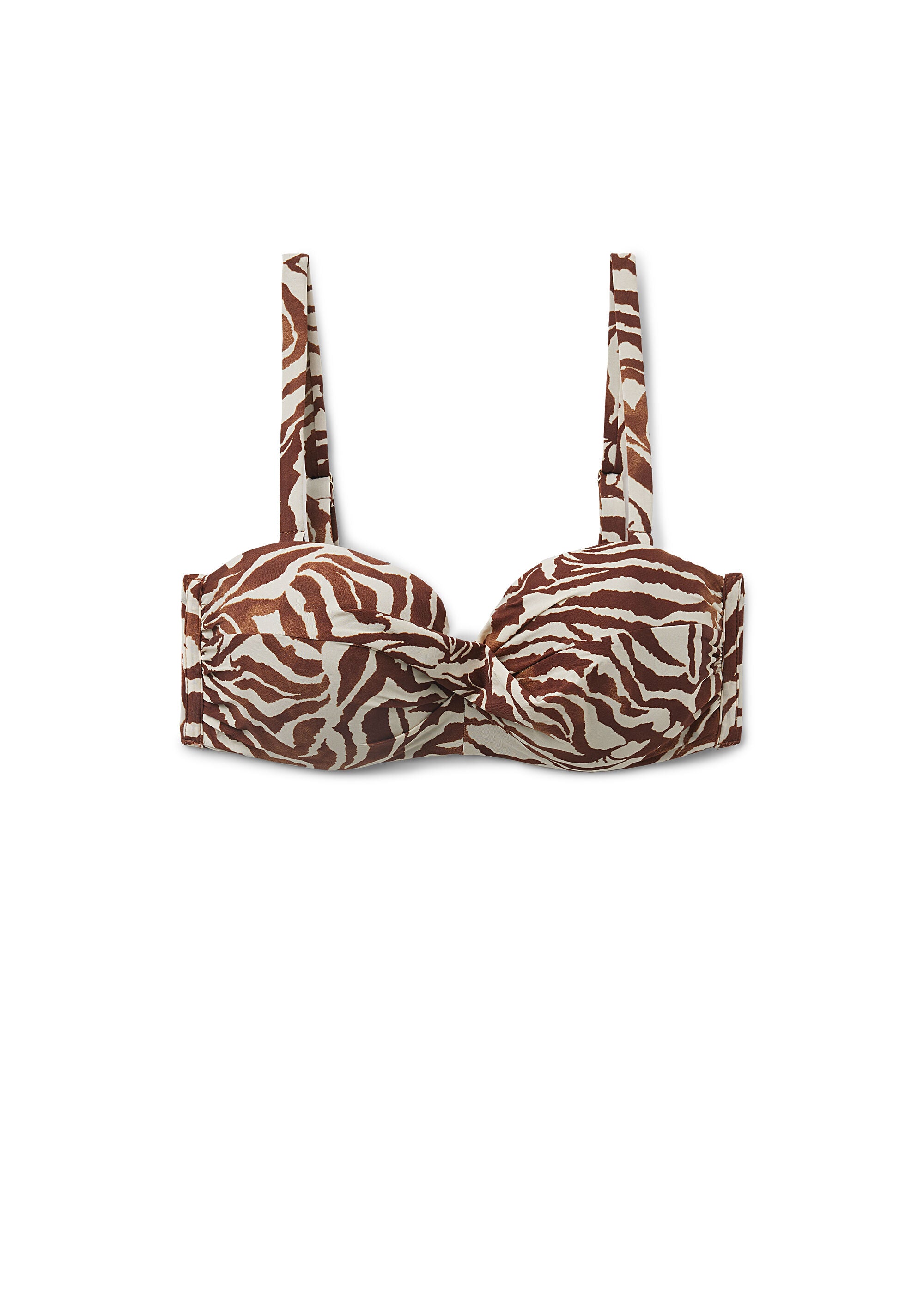 חזיית ביקיני סטרפלס Brown Zebra