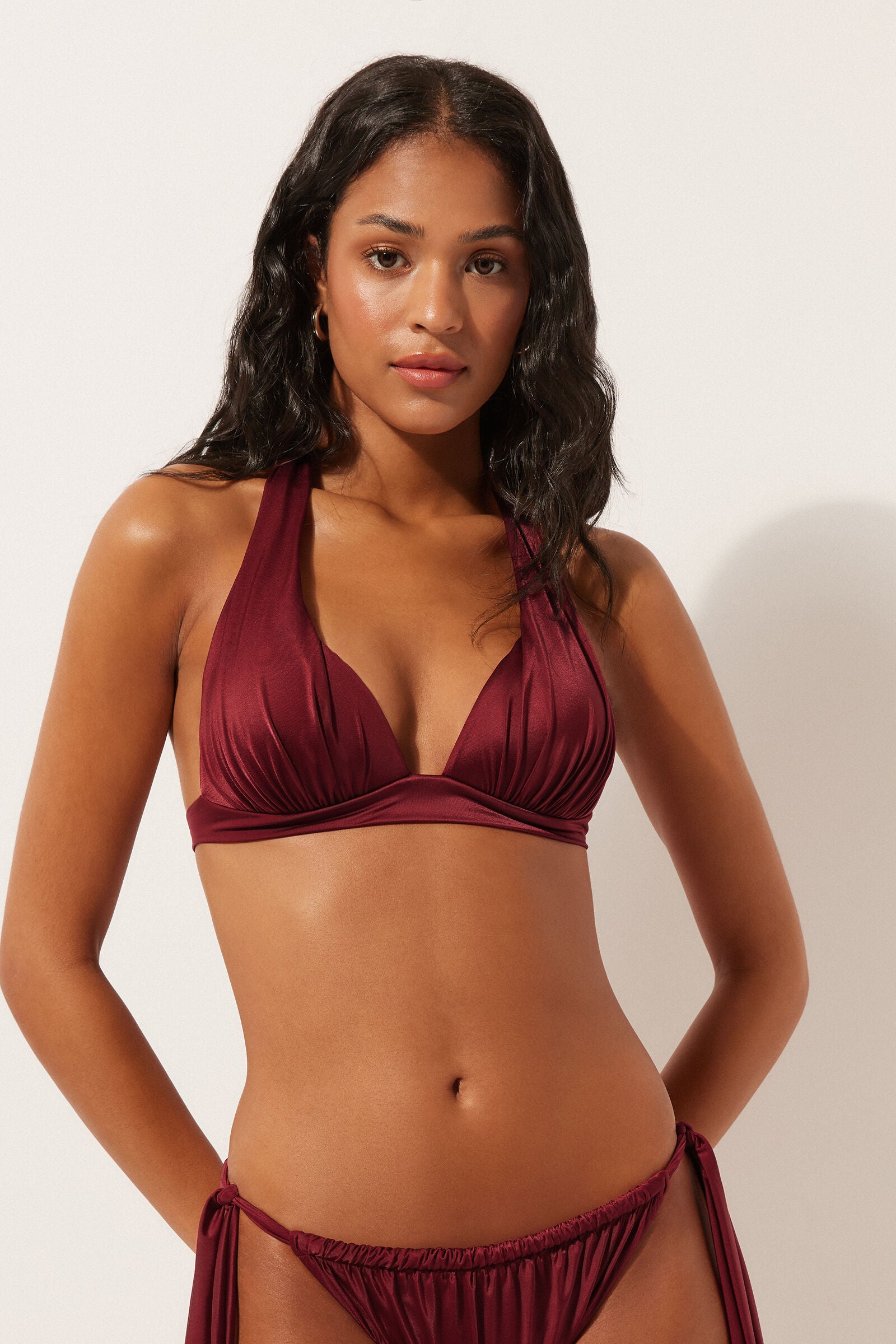 חזיית ביקיני משולשים Shiny Satin