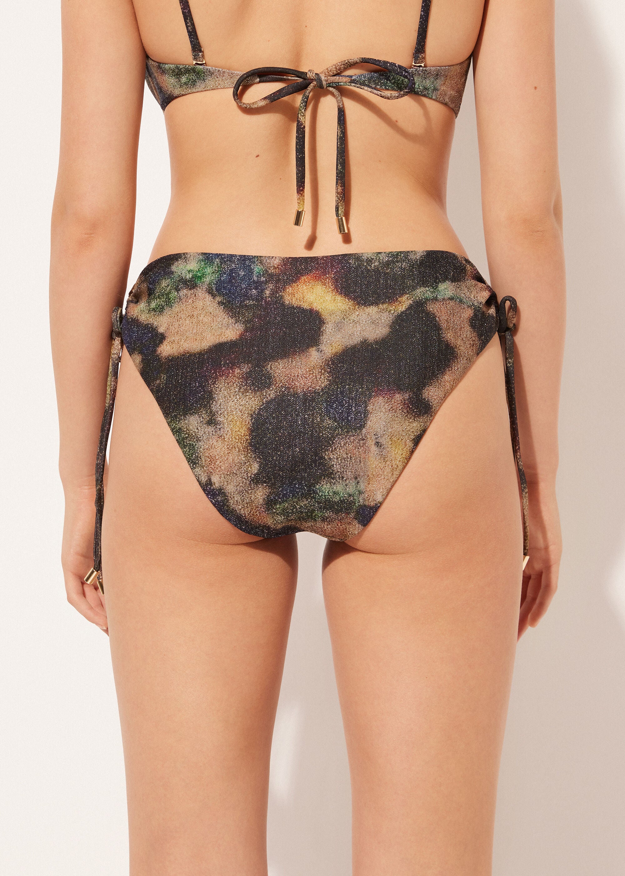 תחתוני ביקיני High-Waisted Sparkling Camouflage