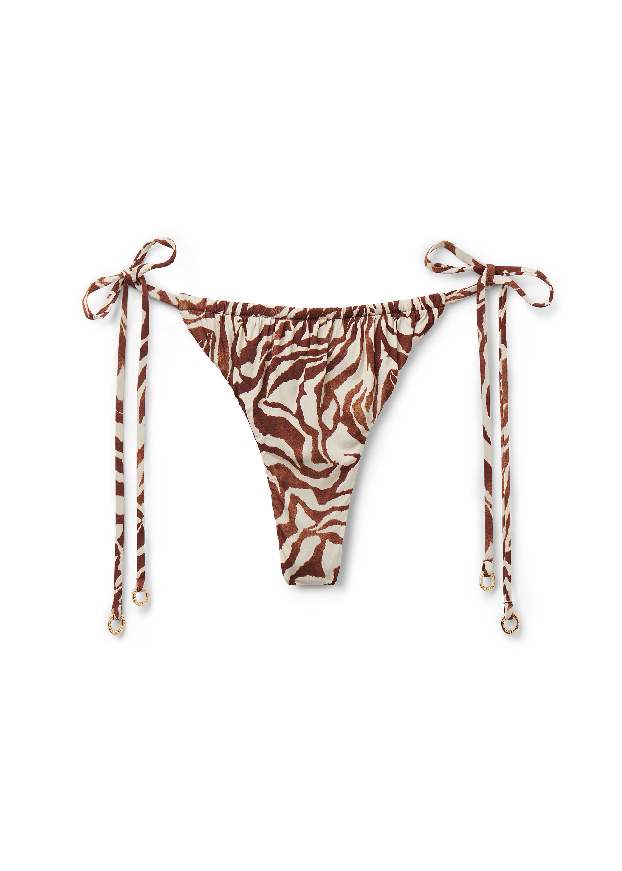 תחתוני ביקיני טנגה Brown Zebra