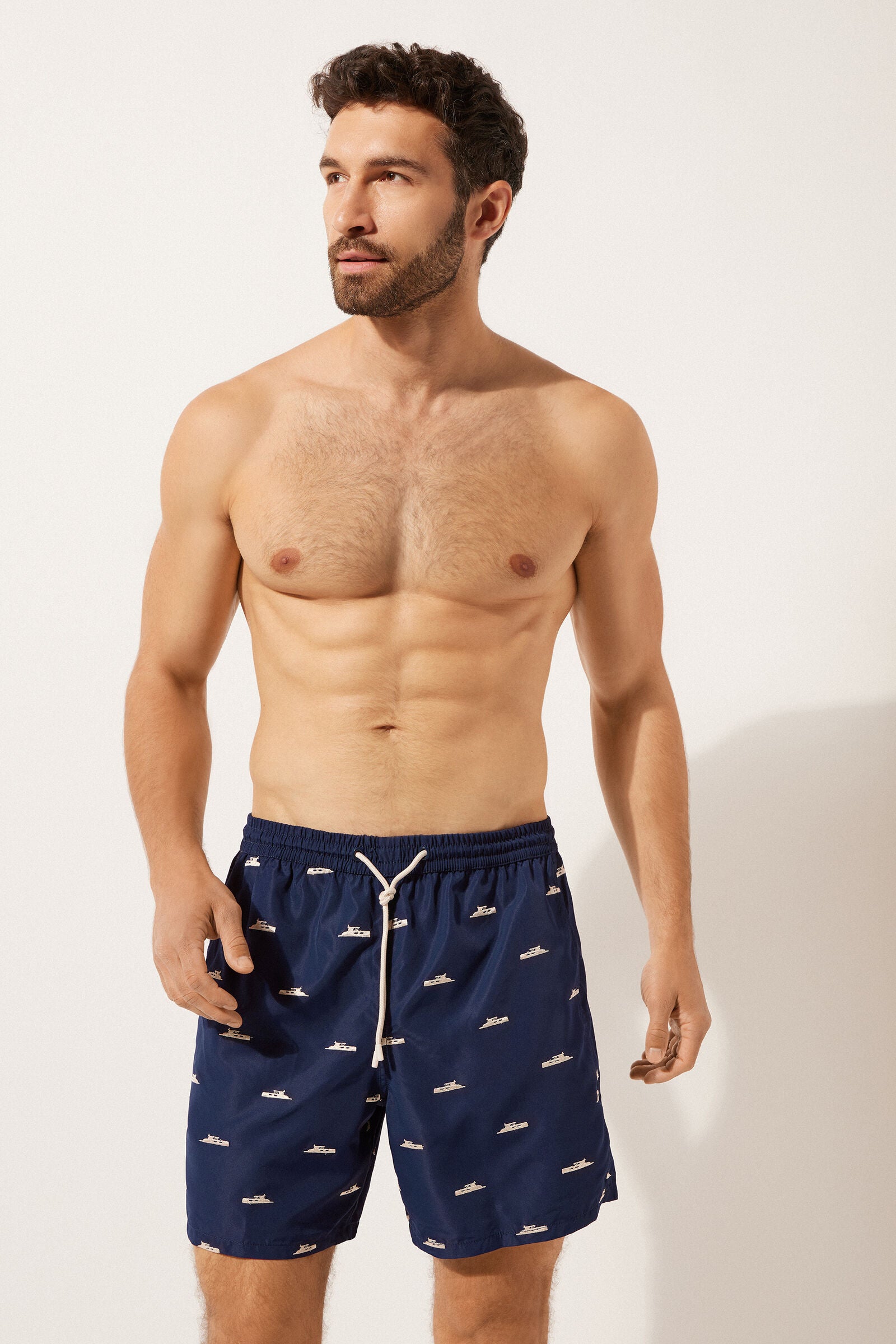 מכנסי בגד ים Formentera בהדפס סרטנים