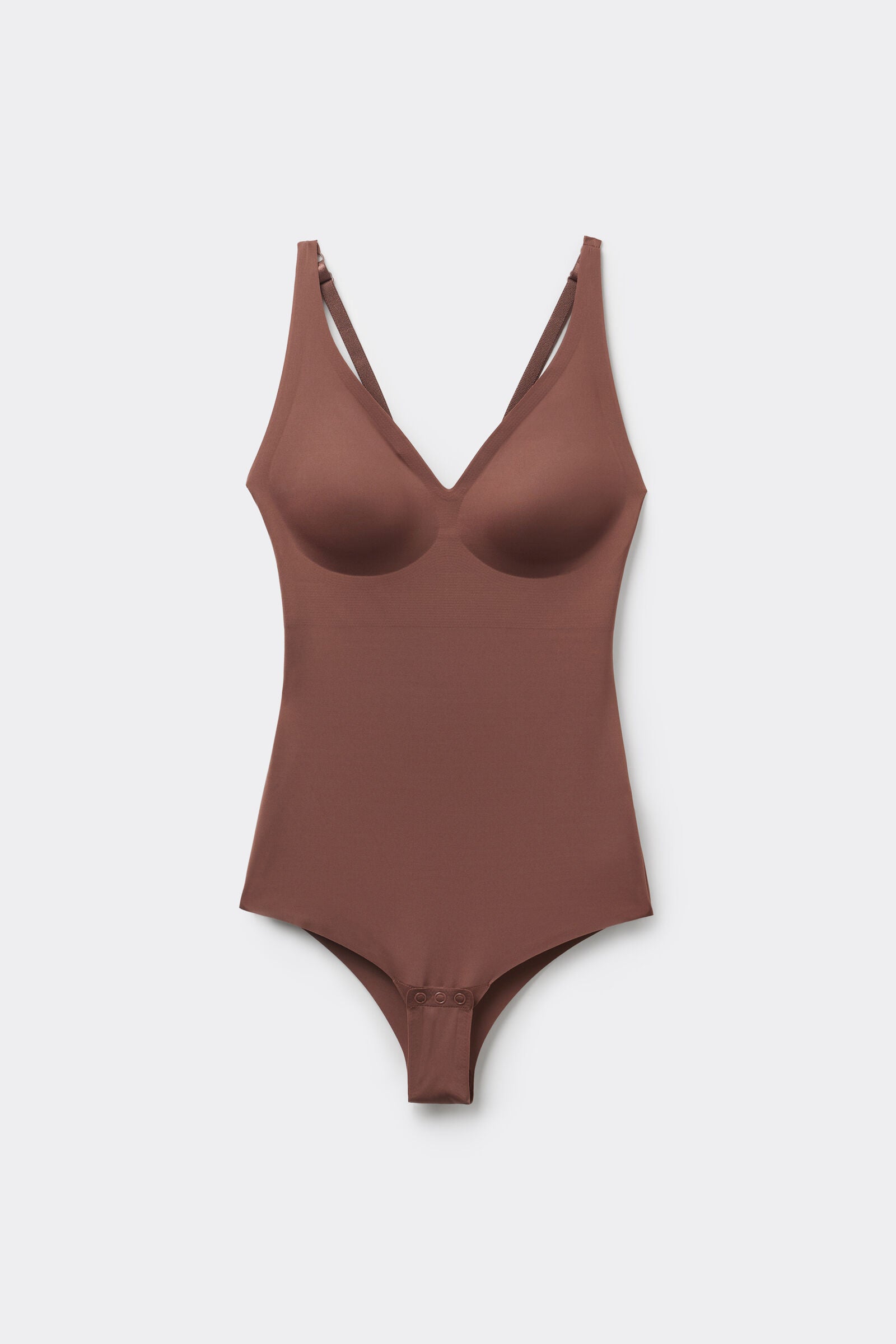 בגד גוף ללא תפרים עם מחשוף וי