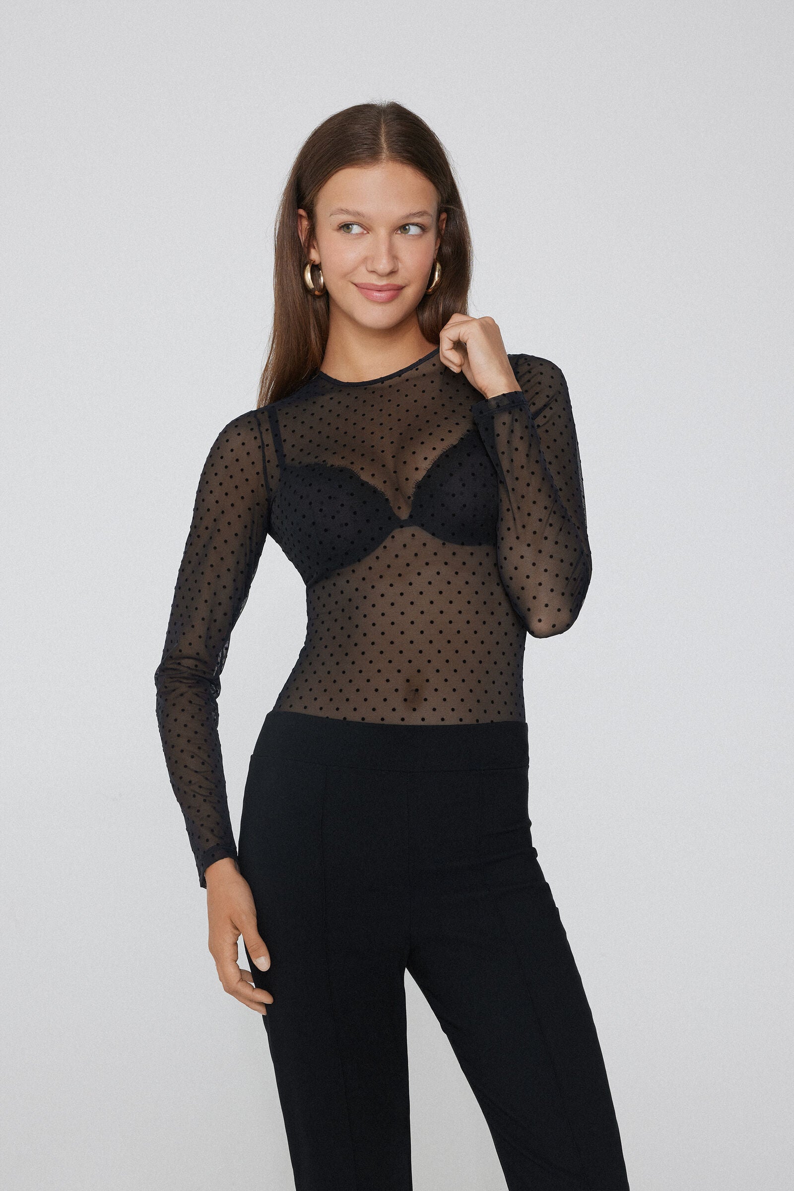 בגד גוף שקפקף Polka Dot