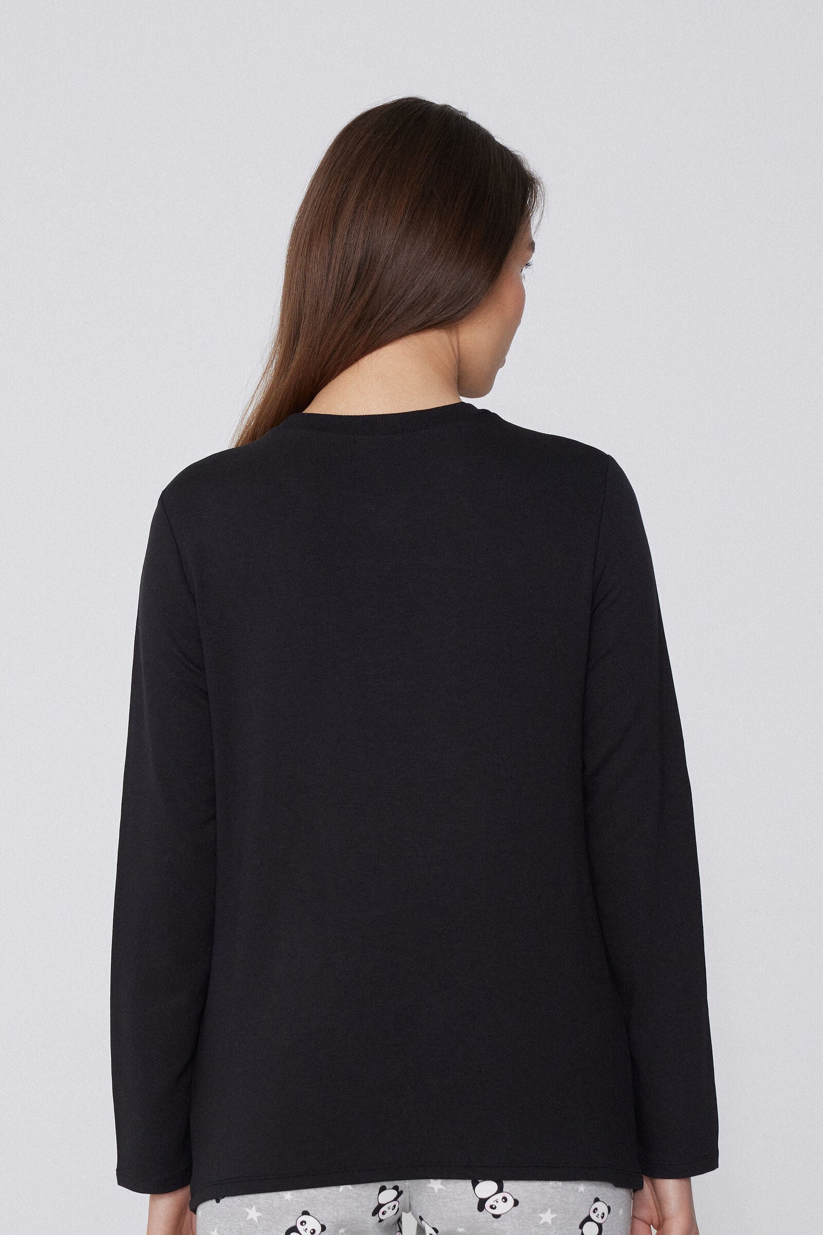 חולצה פליז ארוכה ויסקוזה וכותנה