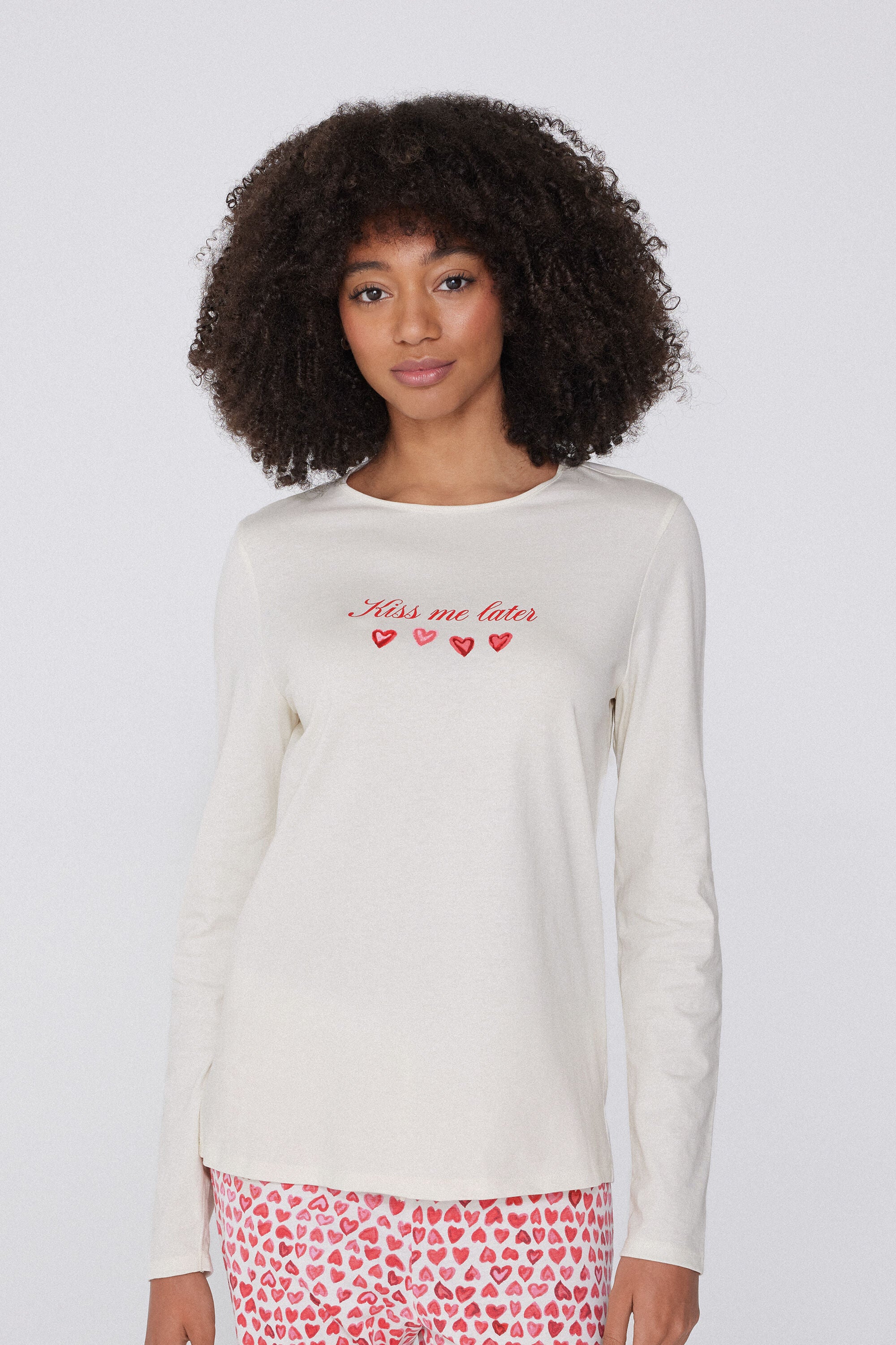 חולצה ארוכה בהדפס KISS