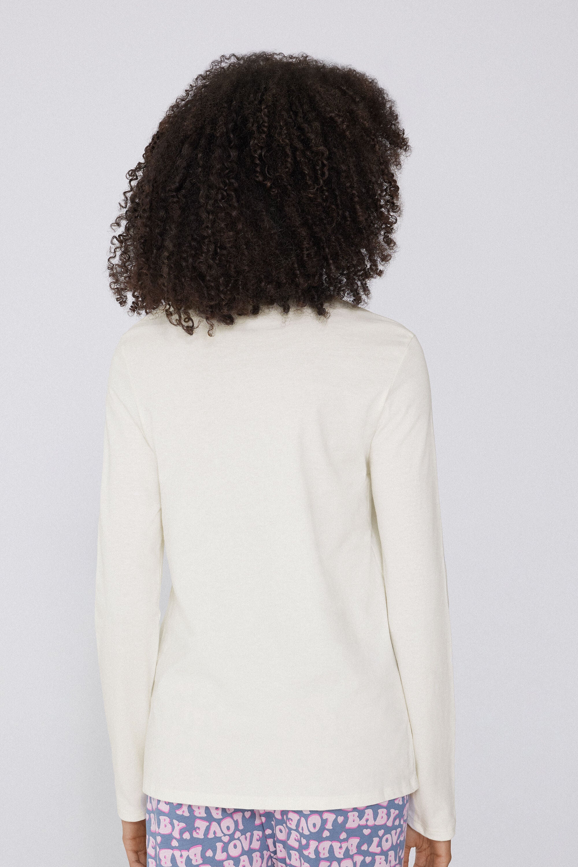 חולצה ארוכה בהדפס פפיון