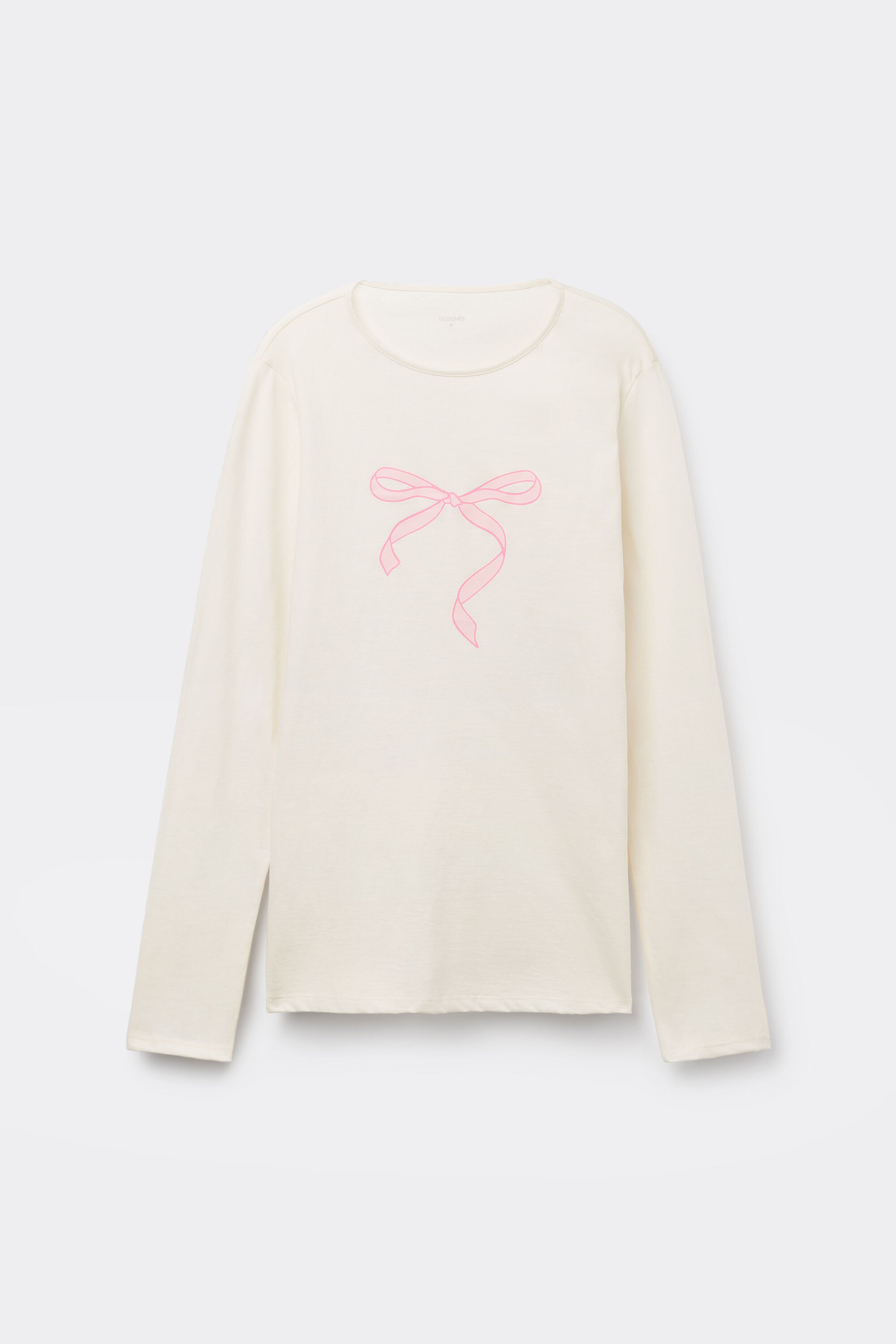 חולצה ארוכה בהדפס פפיון