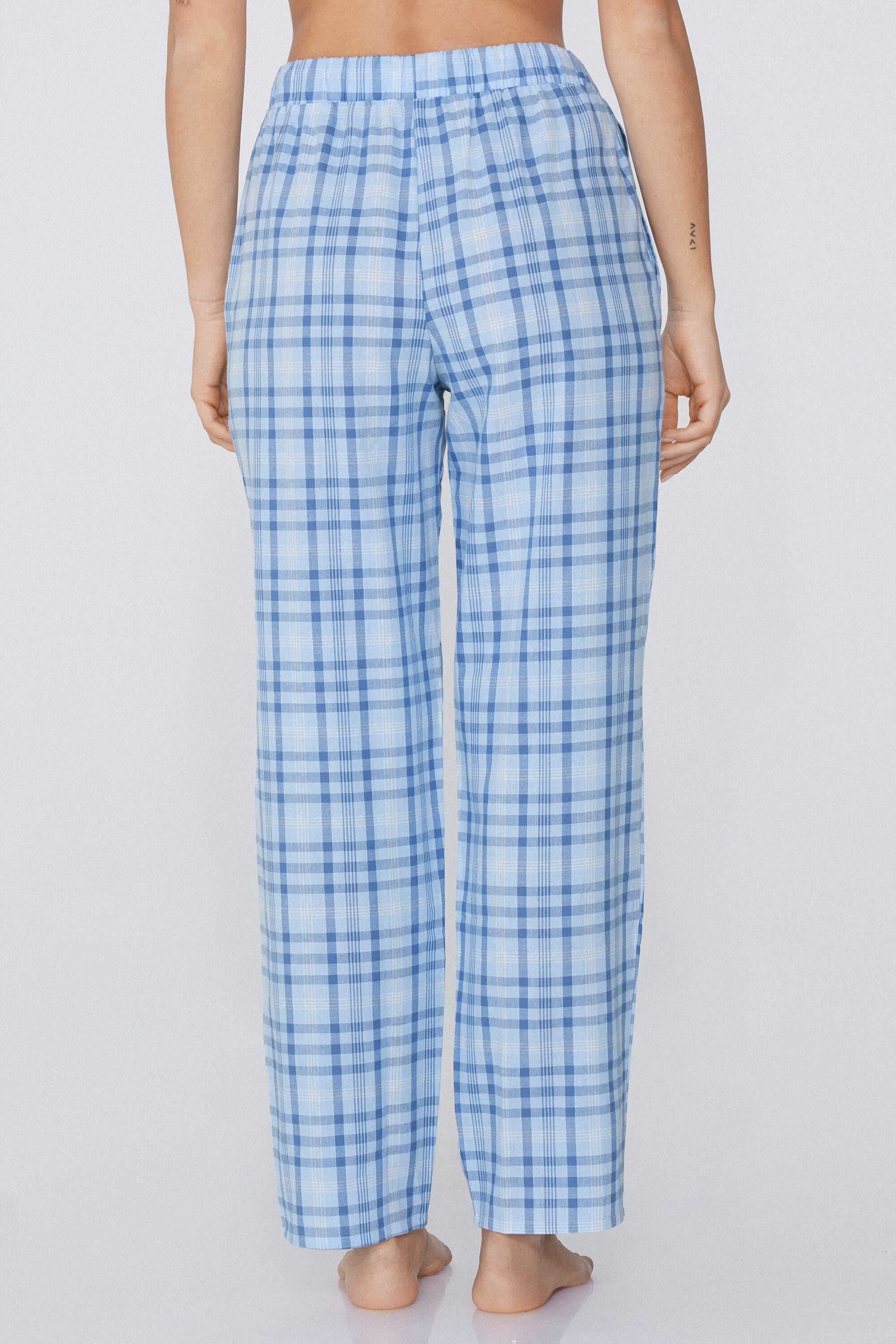 מכנסיים ארוכים בהדפס משבצות