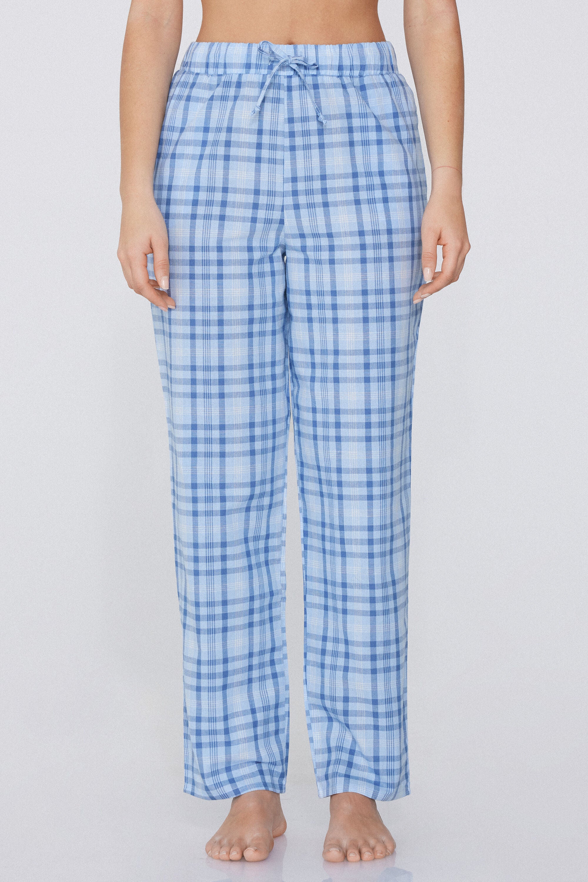 מכנסיים ארוכים בהדפס משבצות