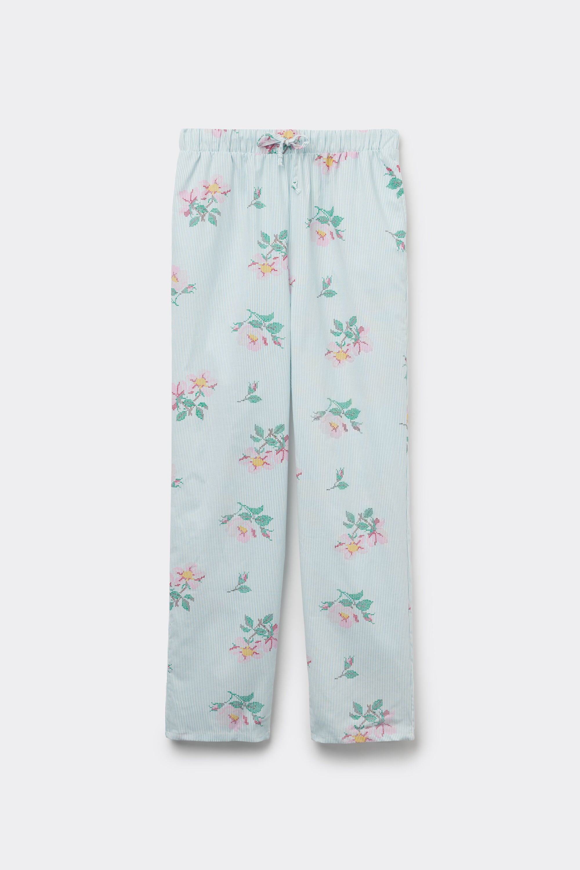 מכנסיים ארוכים בהדפס פרחוני