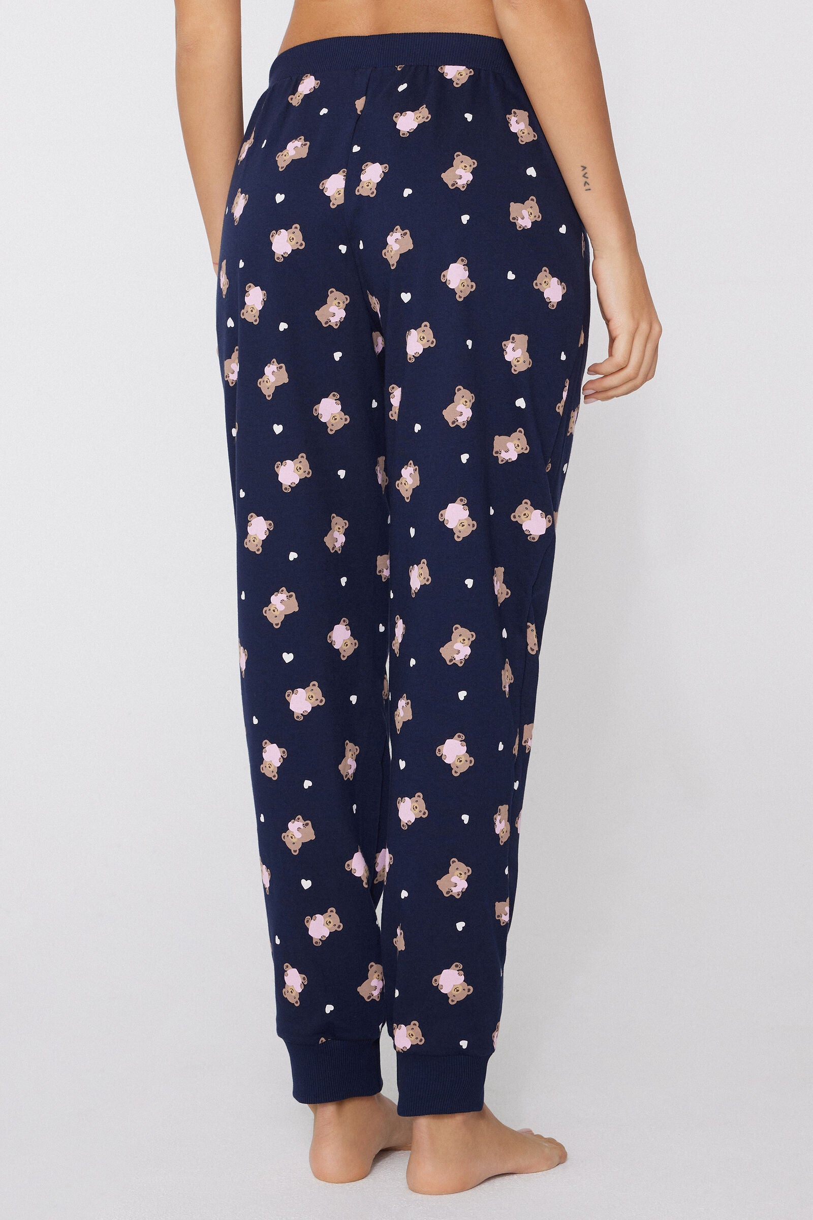 מכנסיים ארוכים בהדפס לבבות