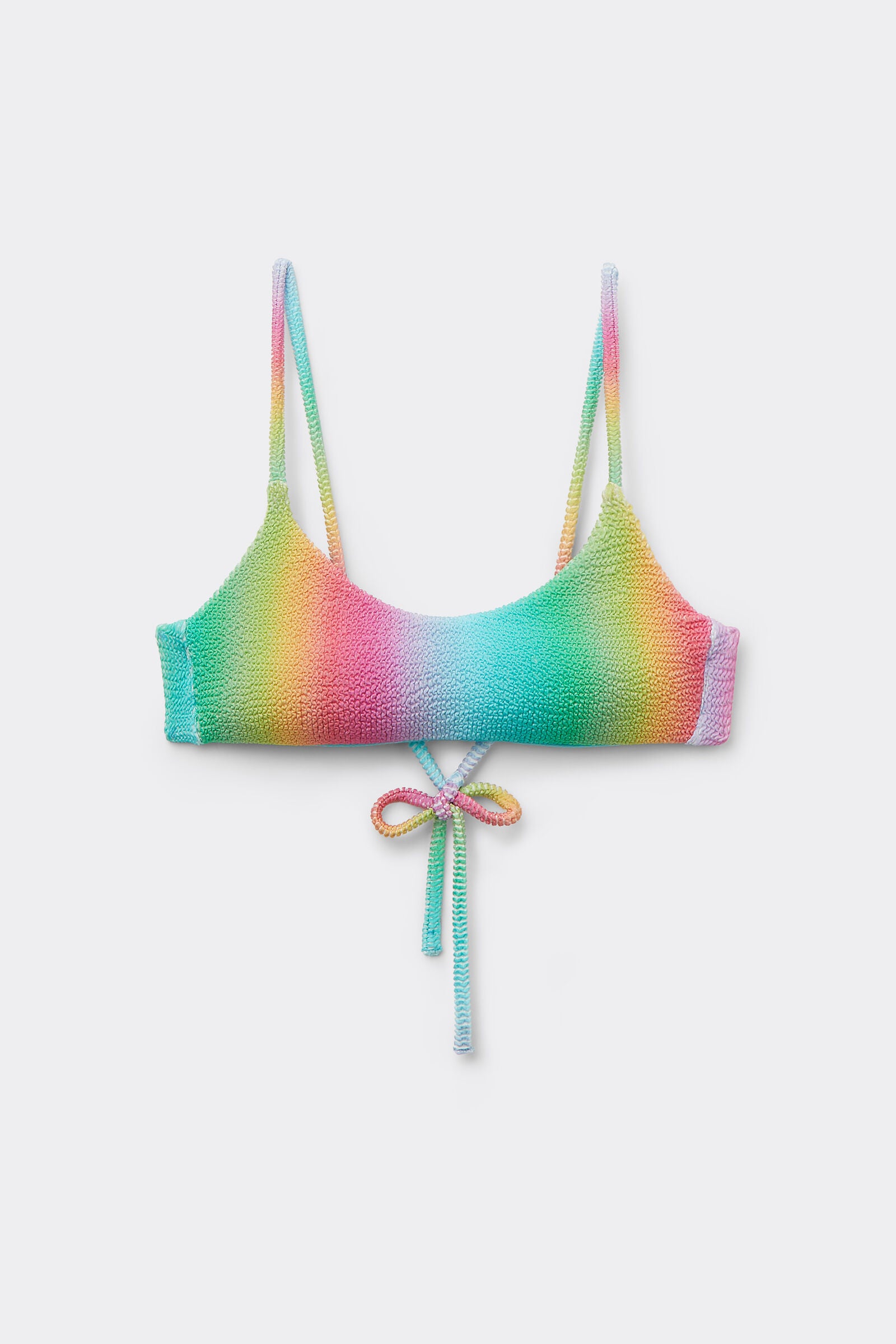 טופ ביקיני Crinkle Rainbow