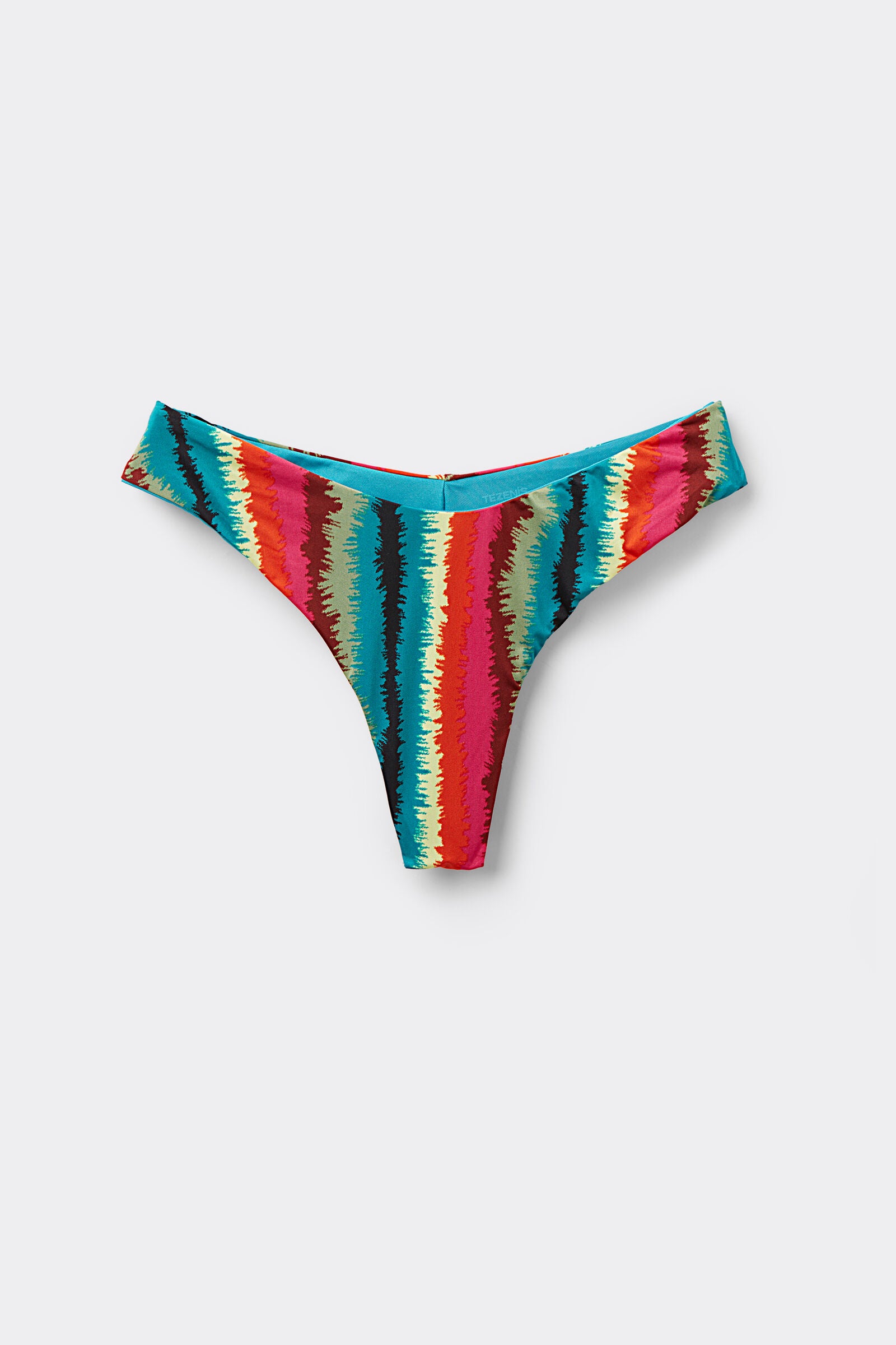 תחתוני ביקיני ברזילאיים Vibrant Stripes High-Leg