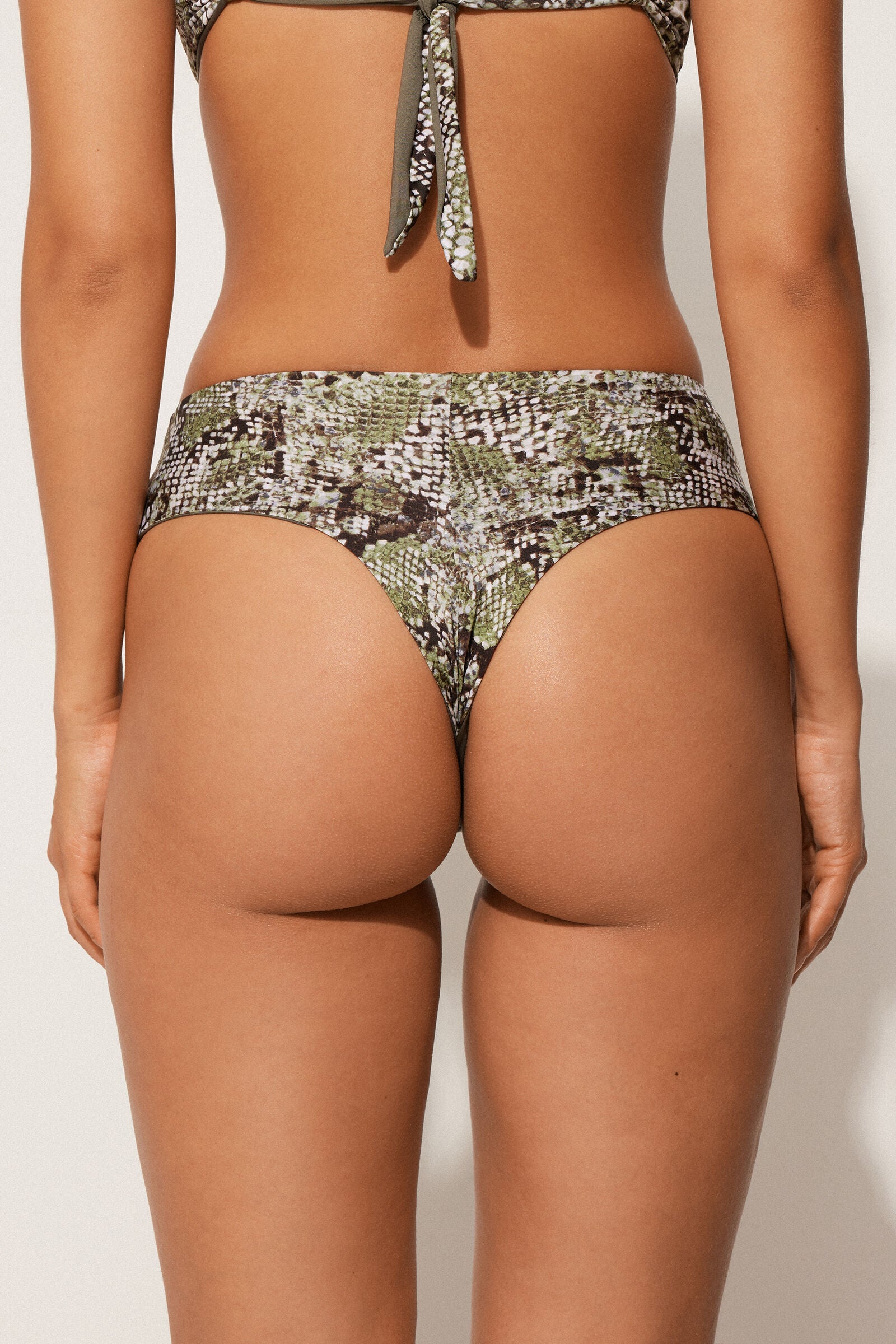 תחתוני ביקיני ברזילאיים Classic Snake High-Waisted