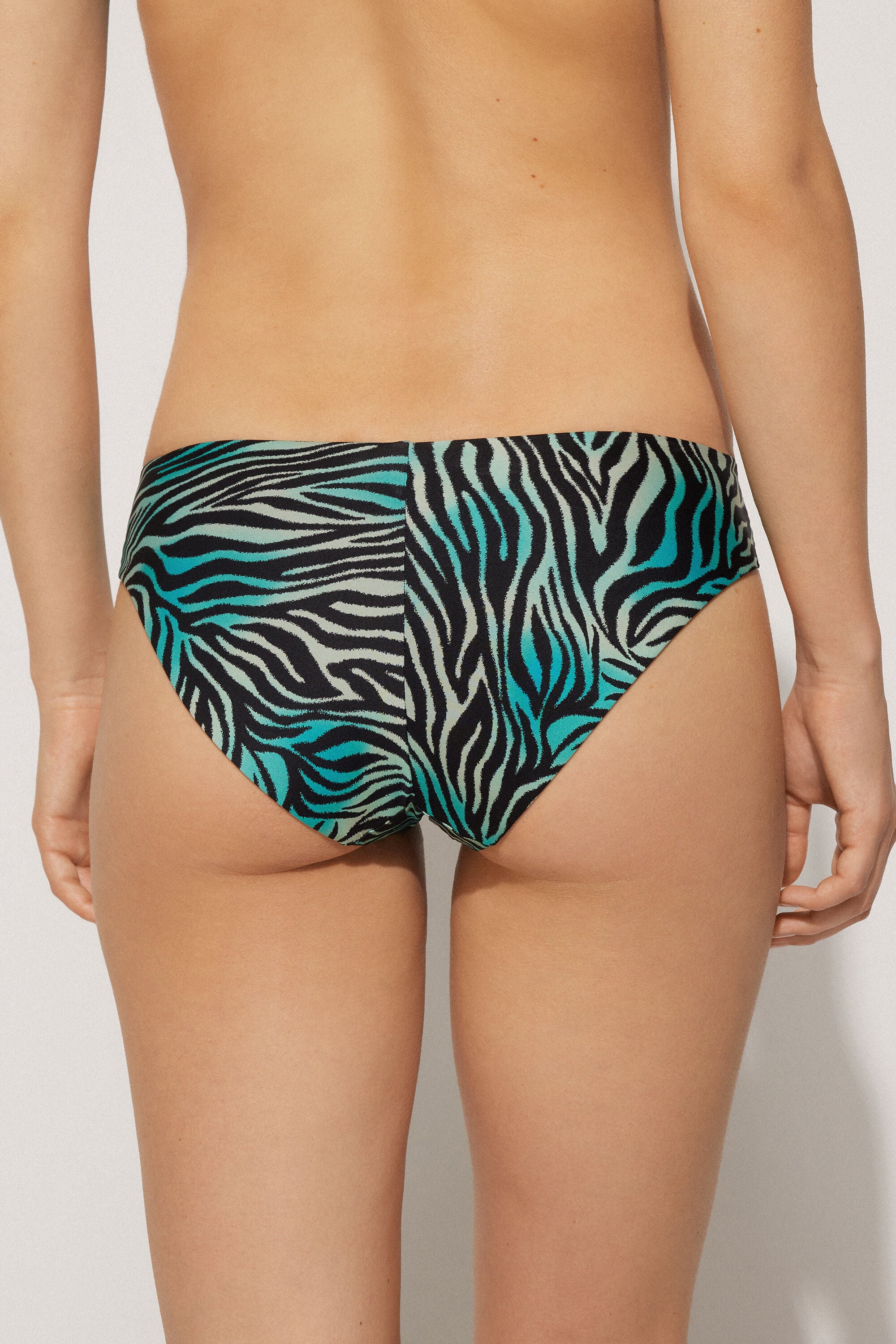 תחתוני ביקיני Colorful Zebra High-Leg