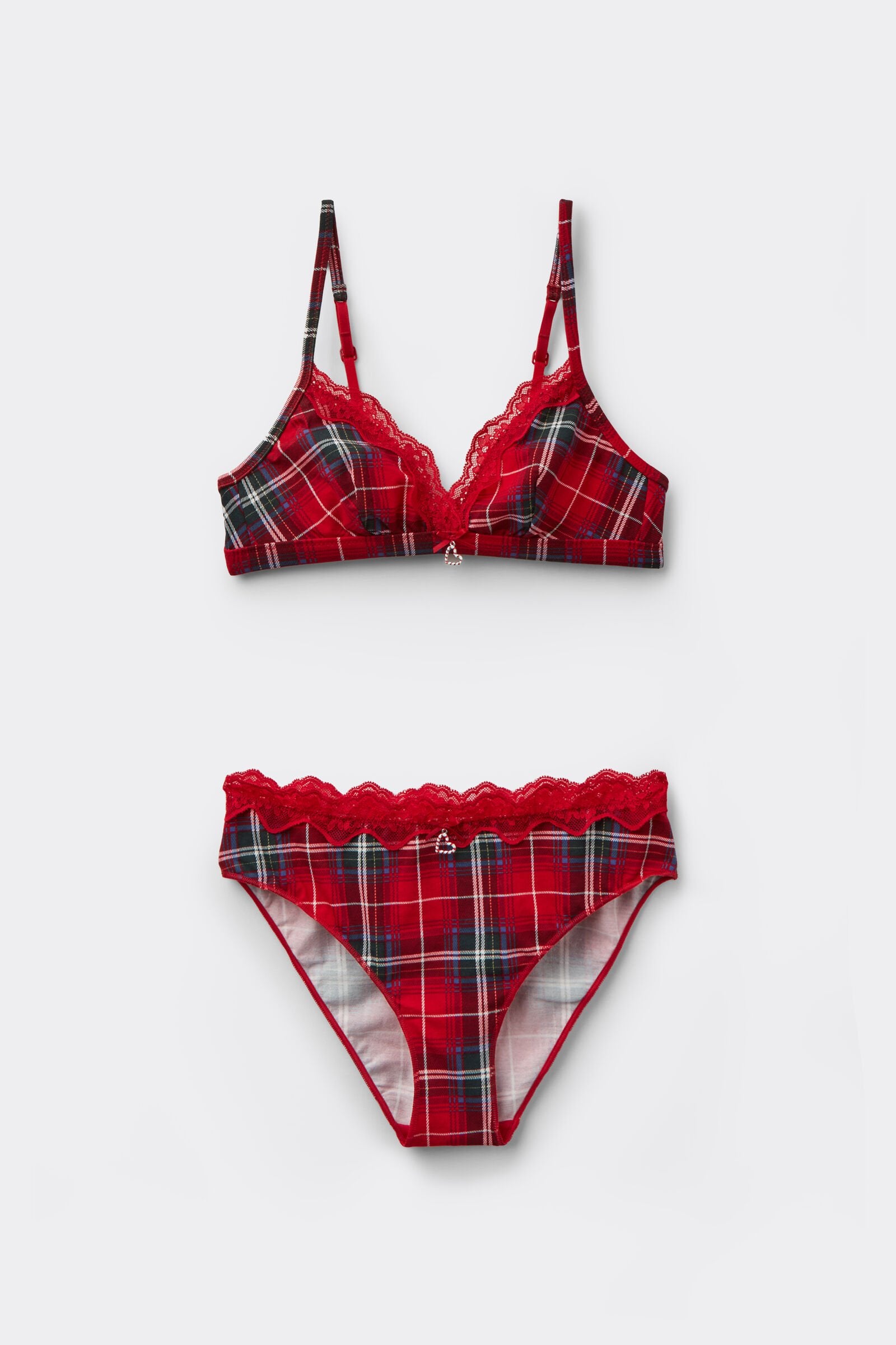 סט חזייה ותחתונים מבד כותנה