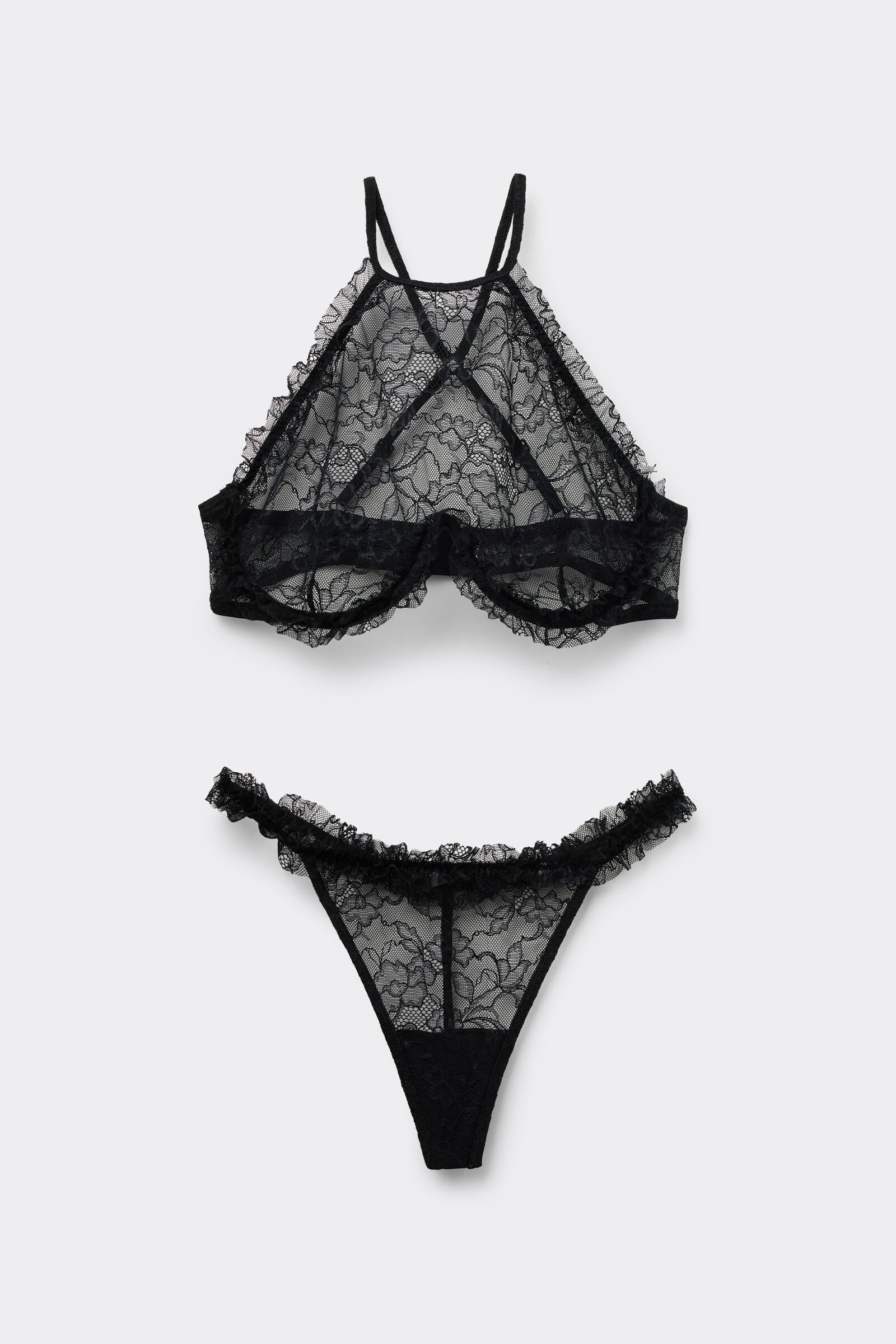 סט חזייה ותחתוני תחרה HEART TO HEART