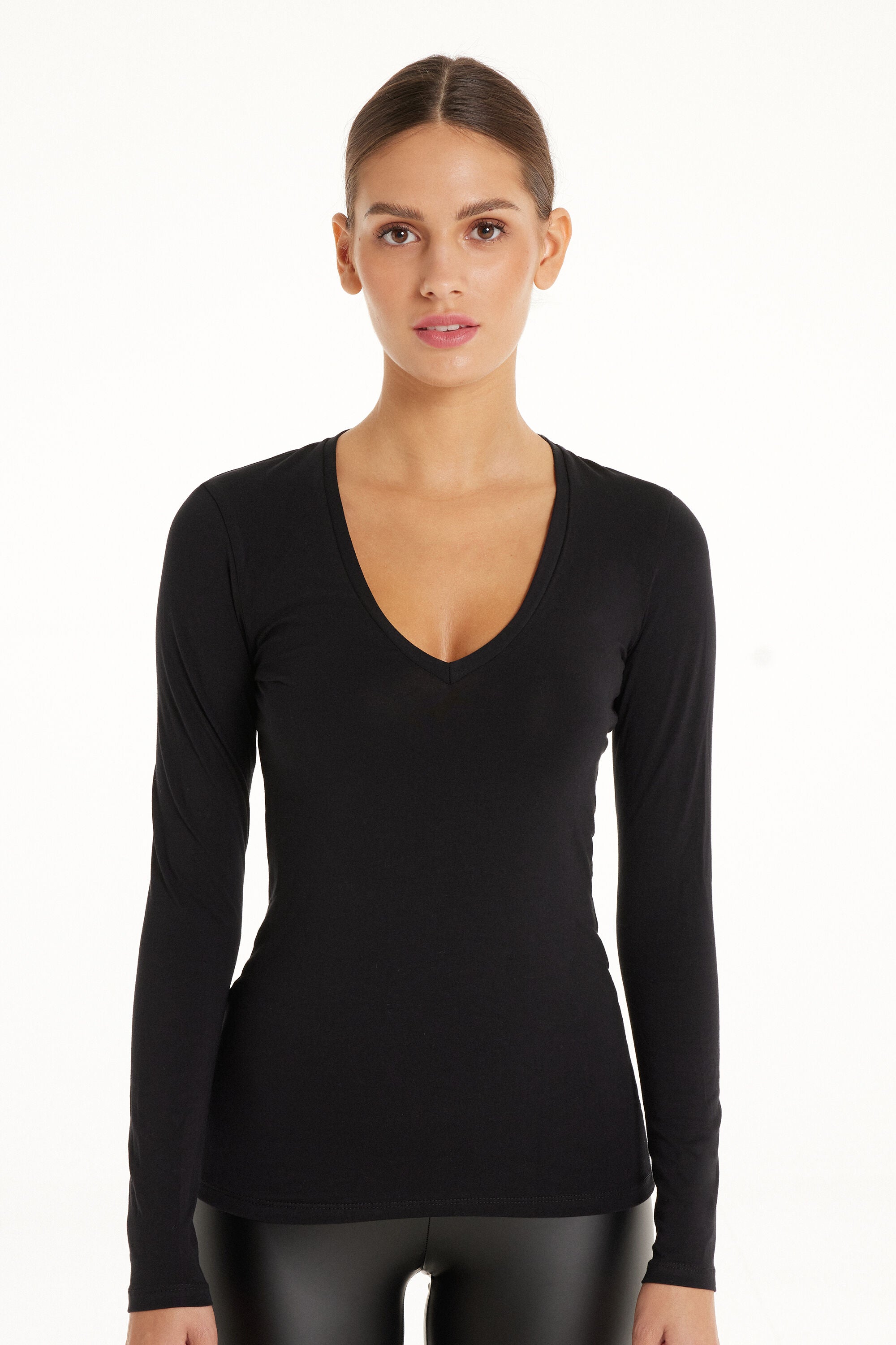 טי שירט V ארוכה