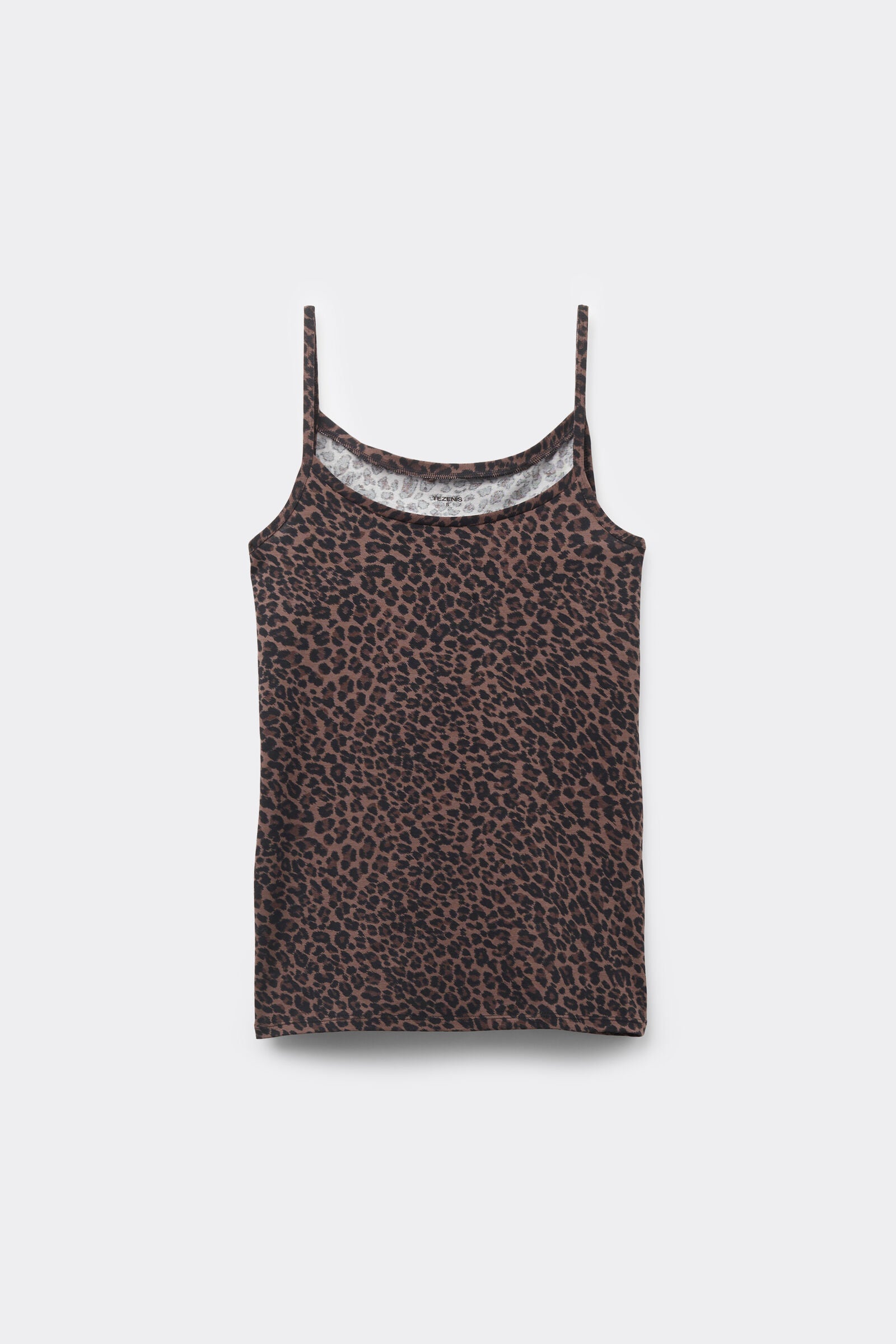 גופיית כותנה סטרץ' עם הדפס דובדבנים