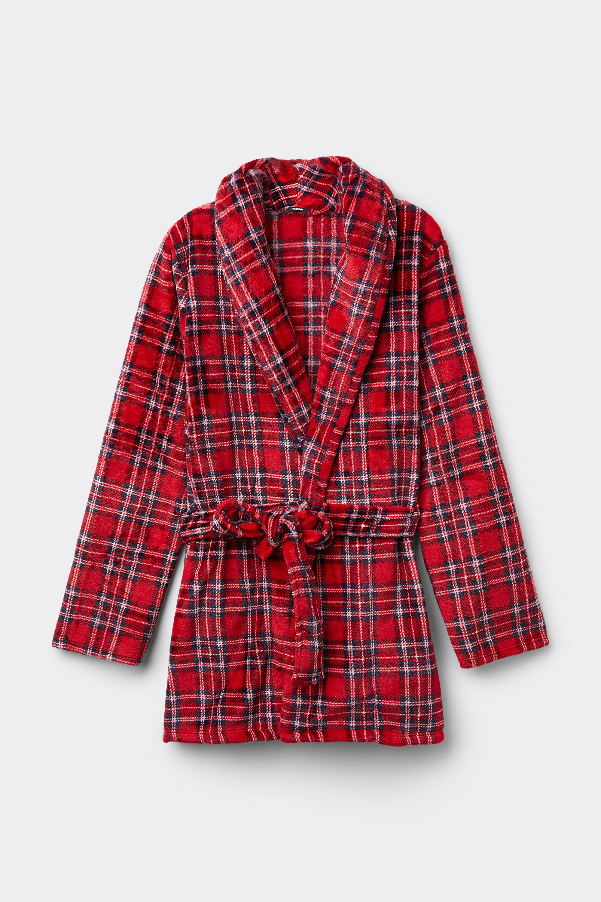 חלוק משבצות קטיפתי יוניסקס