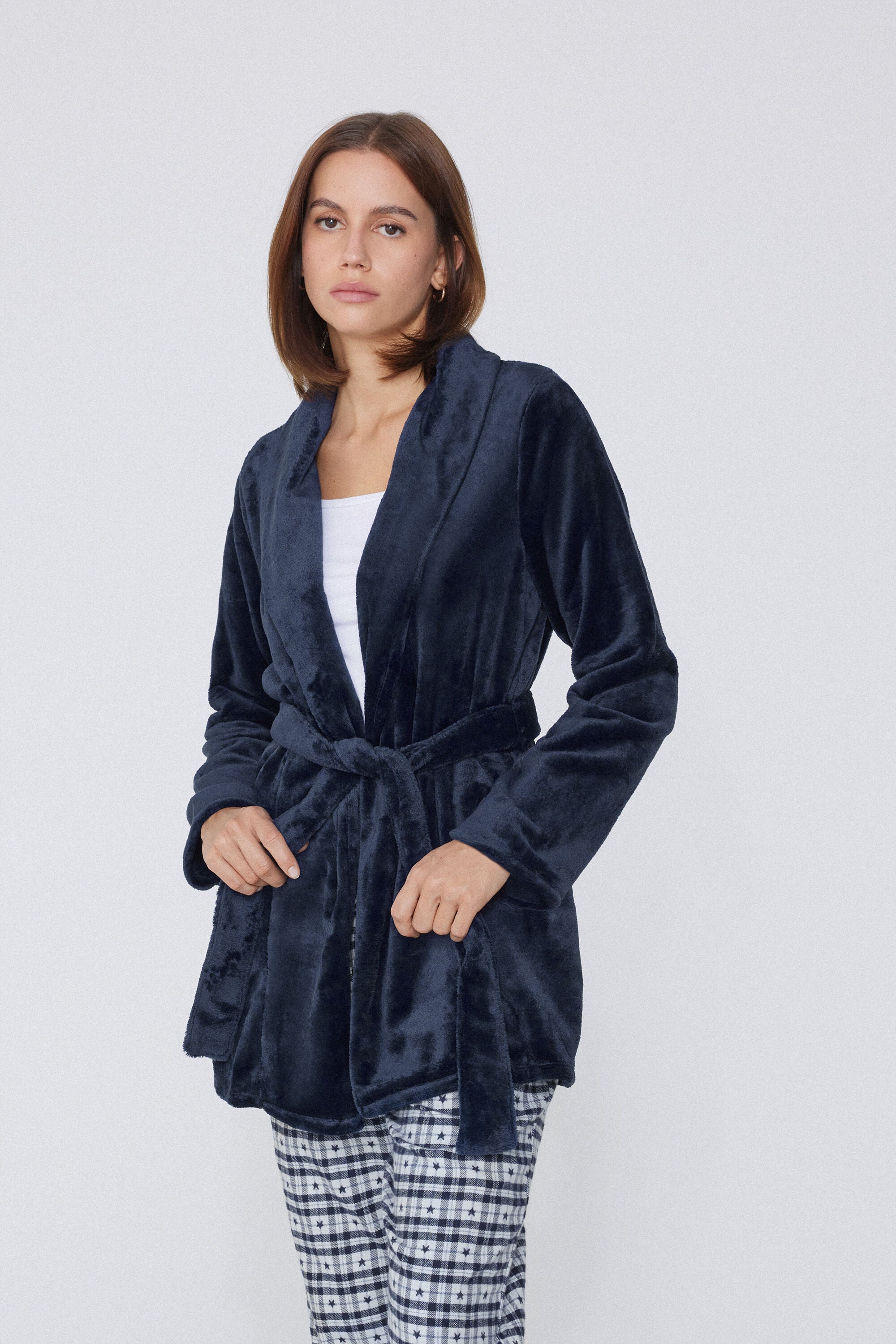 חלוק פליז קטיפתי