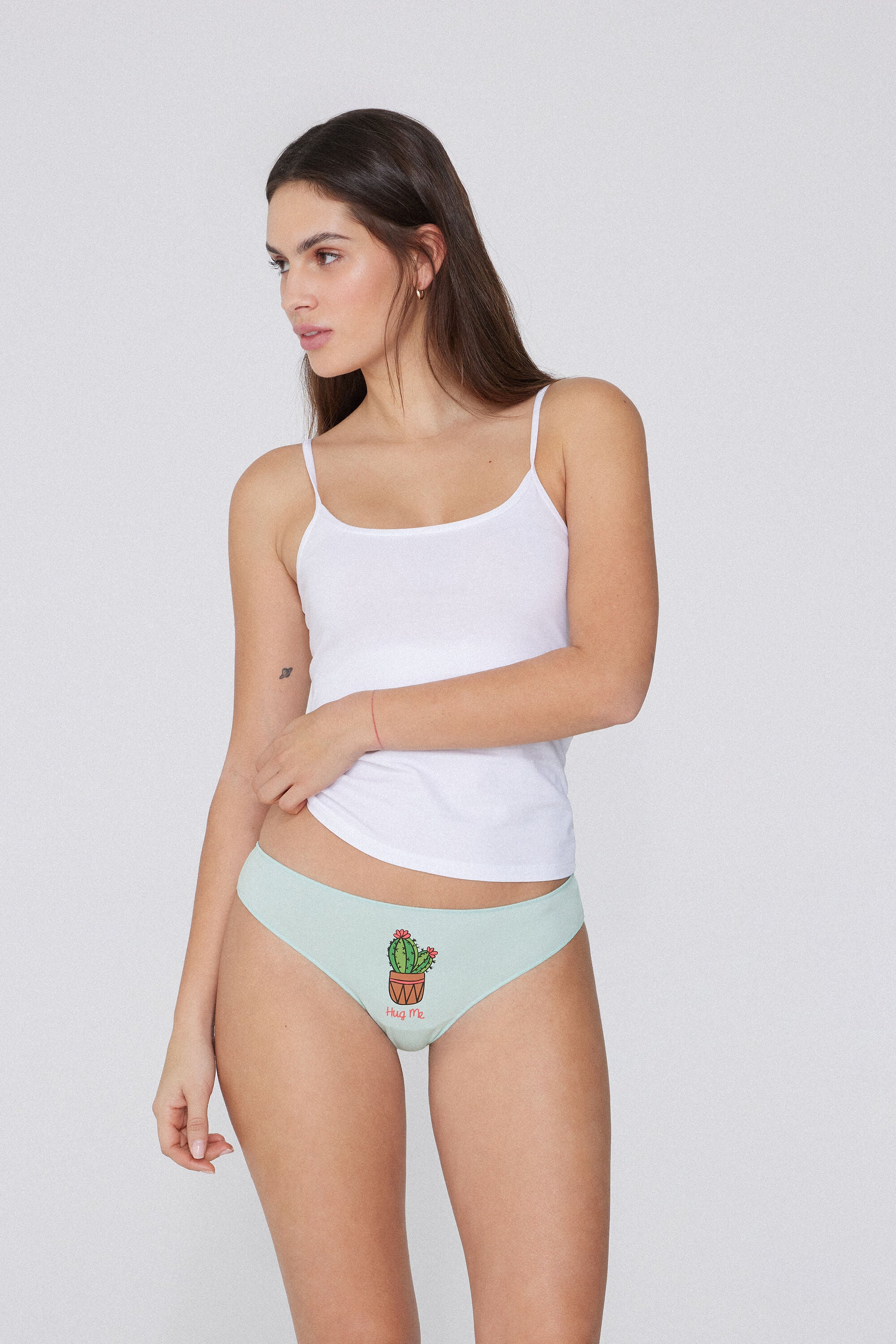 תחתונים ברזילאיים עם הדפס CACTUS
