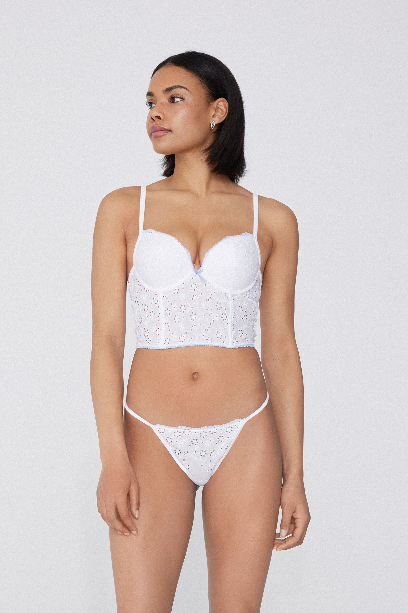 תחתוני חוטיני כותנה Broderie Anglaise