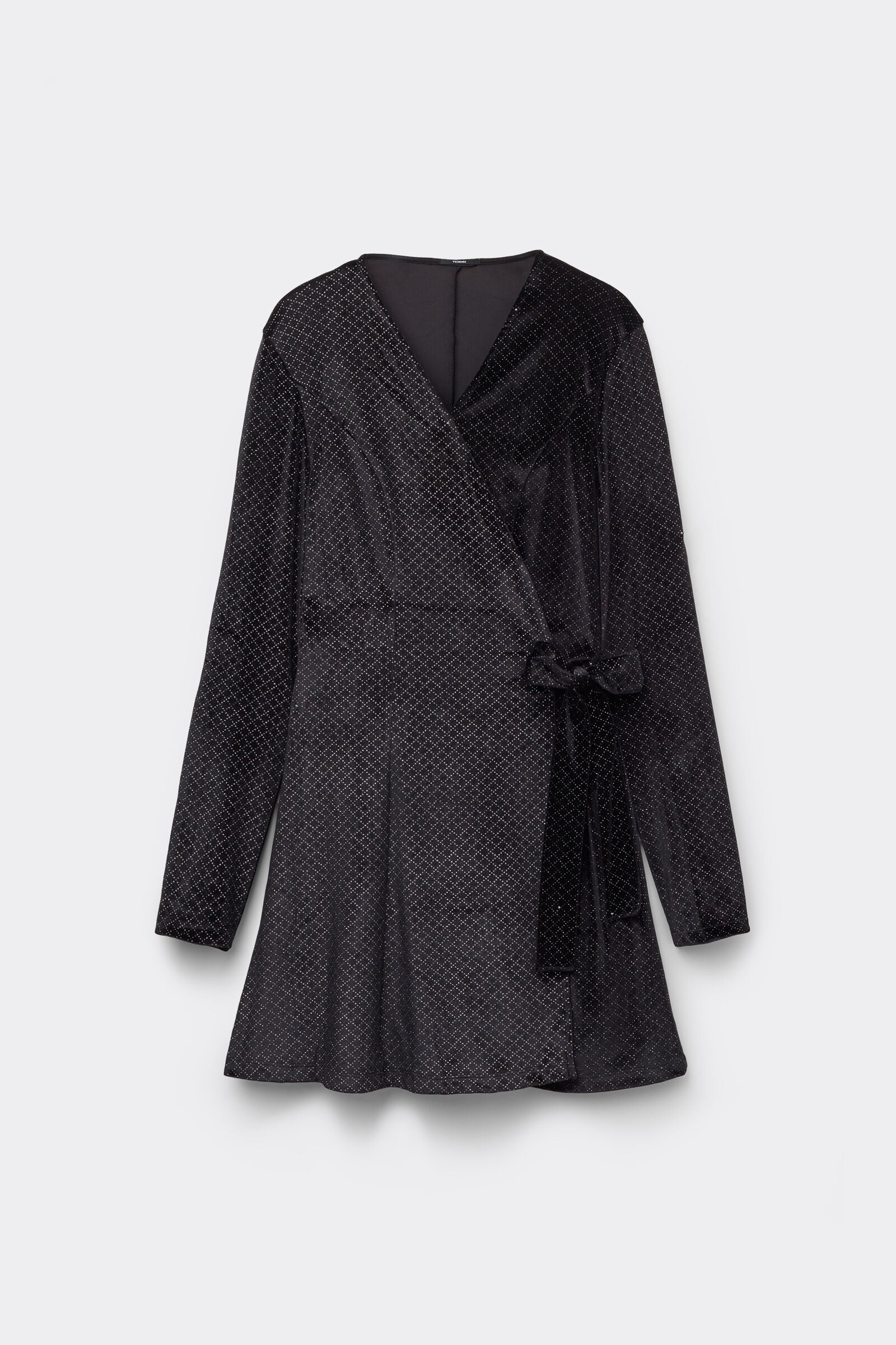 שמלת מעטפת בלייזר קטיפה ויהלומים