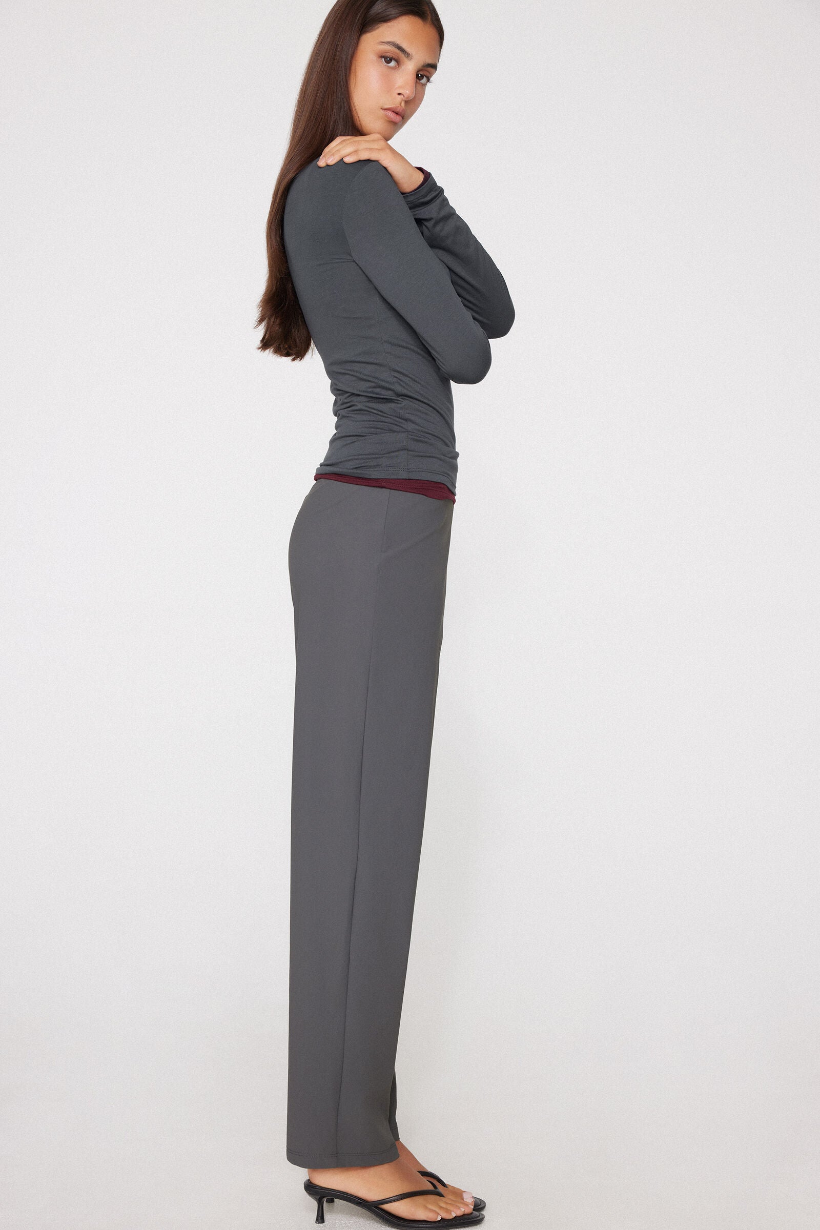 מכנסי סיגר מבד מיקרופייבר Easy Fit