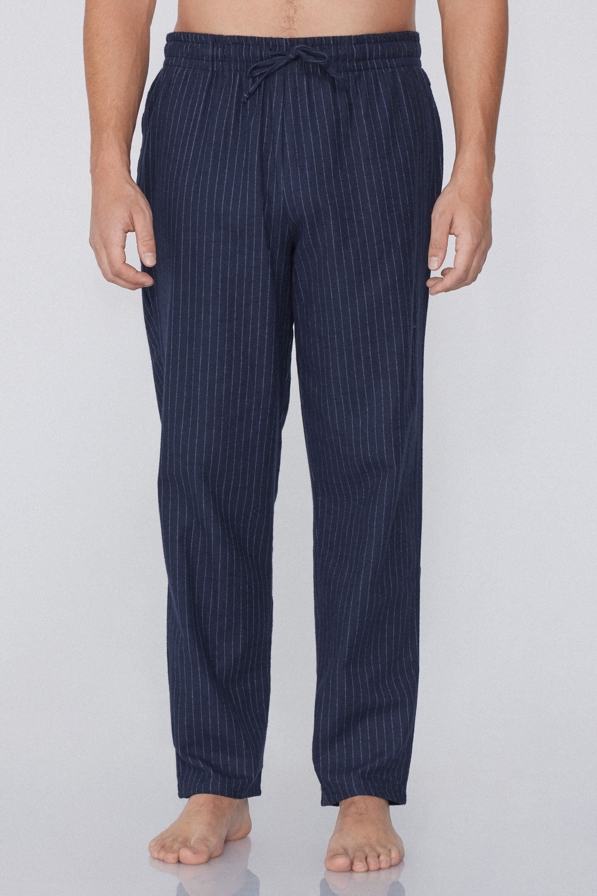 מכנסי פיג'מה פלנל פסים