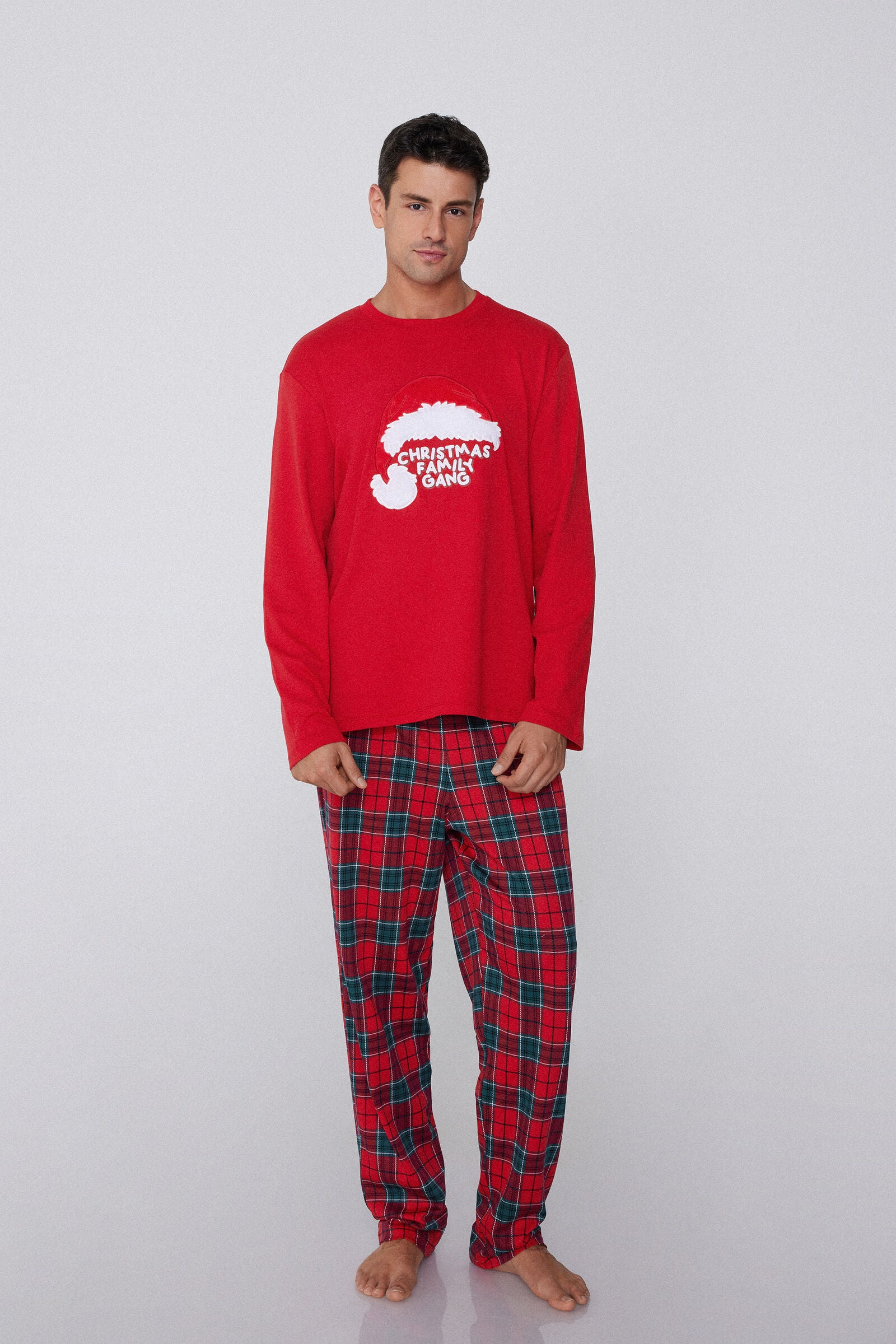 סט פיג'מה כותנה Family Gang Patch