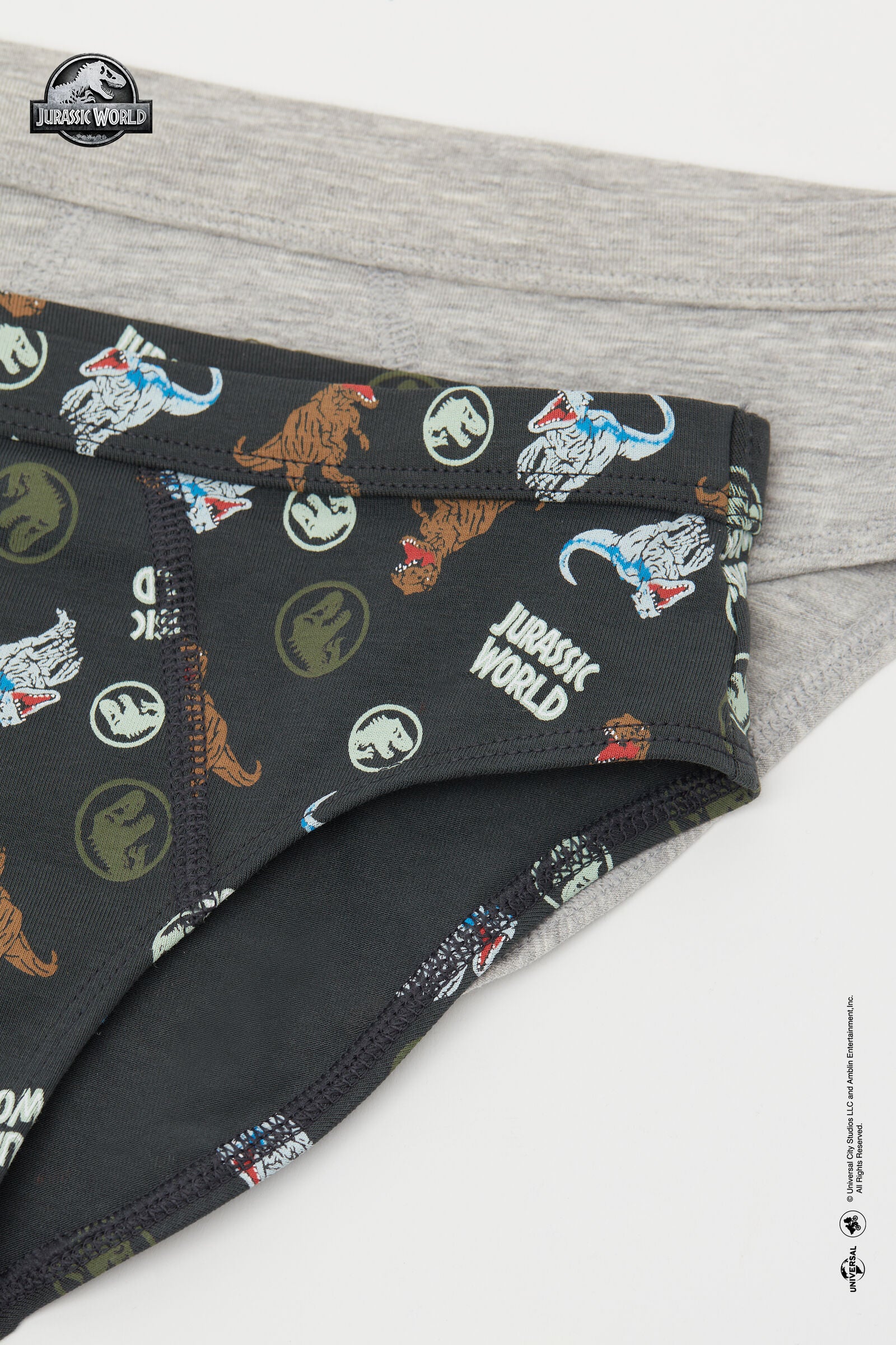 מארז 2 זוגות תחתונים לבנים Jurassic World