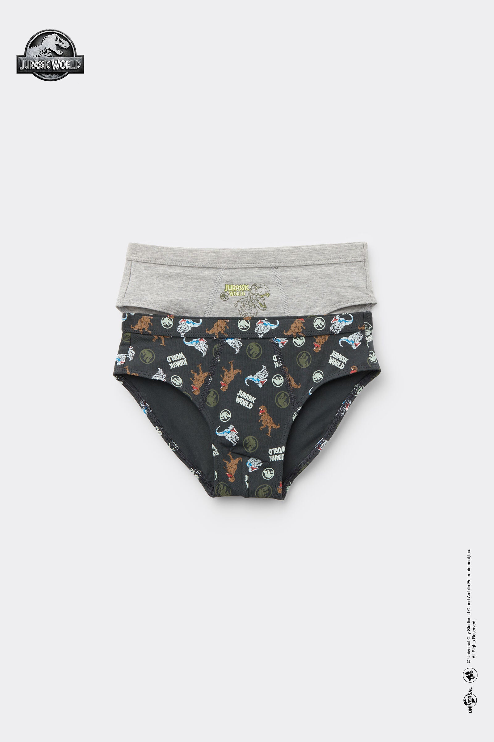 מארז 2 זוגות תחתונים לבנים Jurassic World