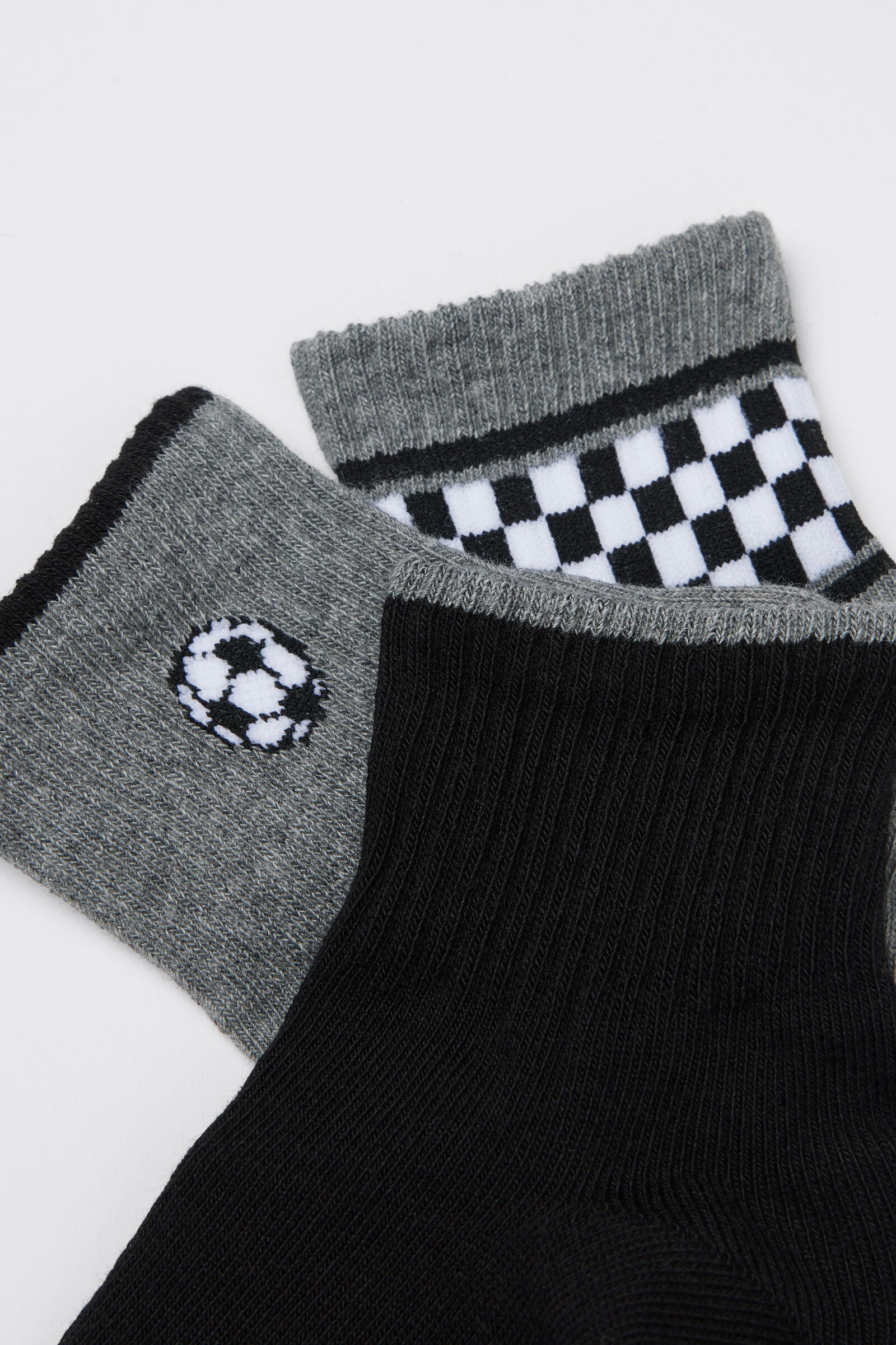 מארז 3 זוגות גרבי כותנה ריב