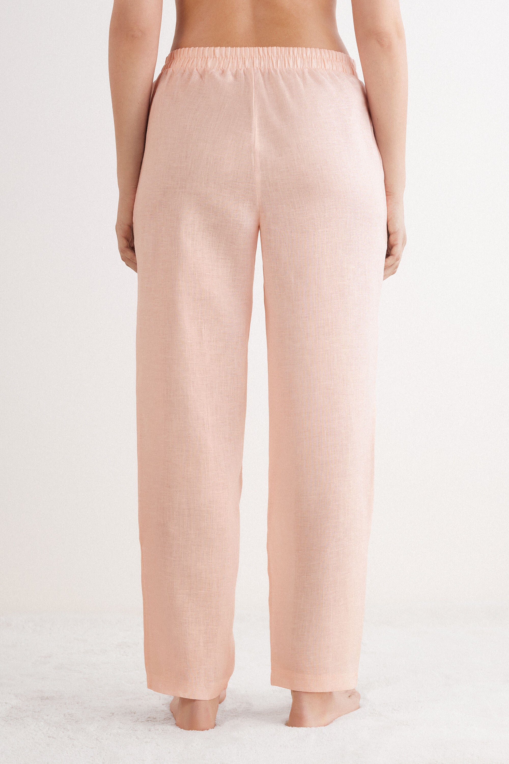 מכנסי פשתן ארוכים