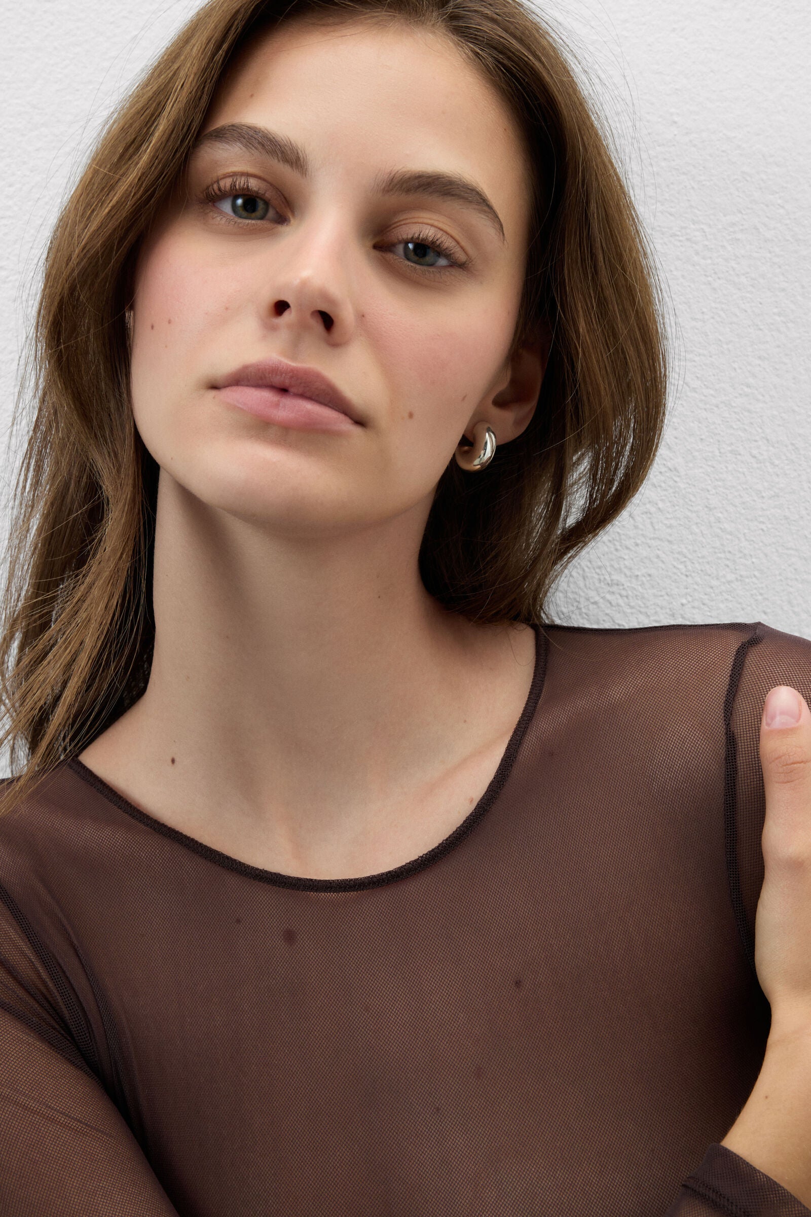 בגד גוף טול עם מפתח עגול