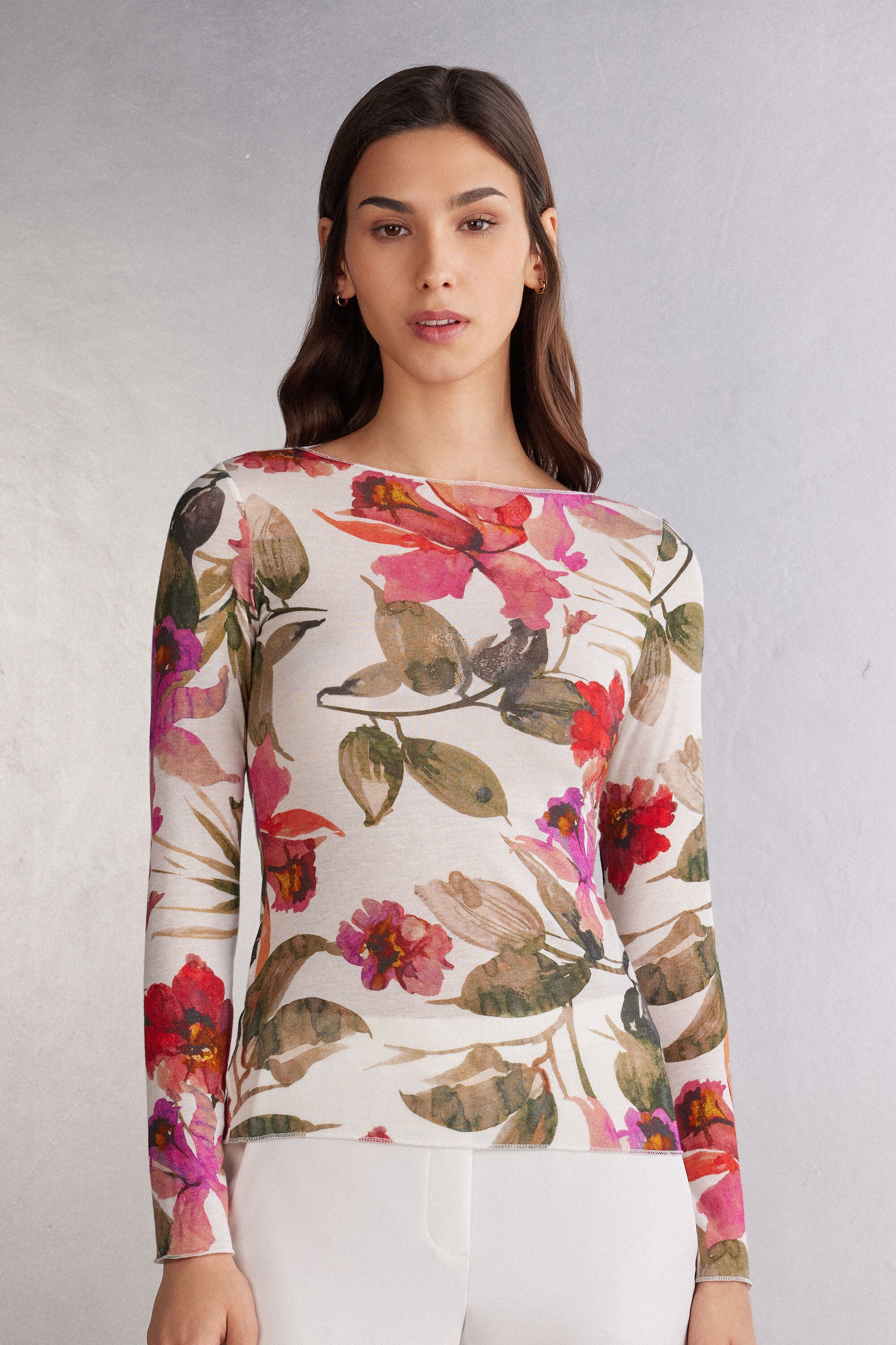 חולצה ארוכה הדפס Imaginary Journey