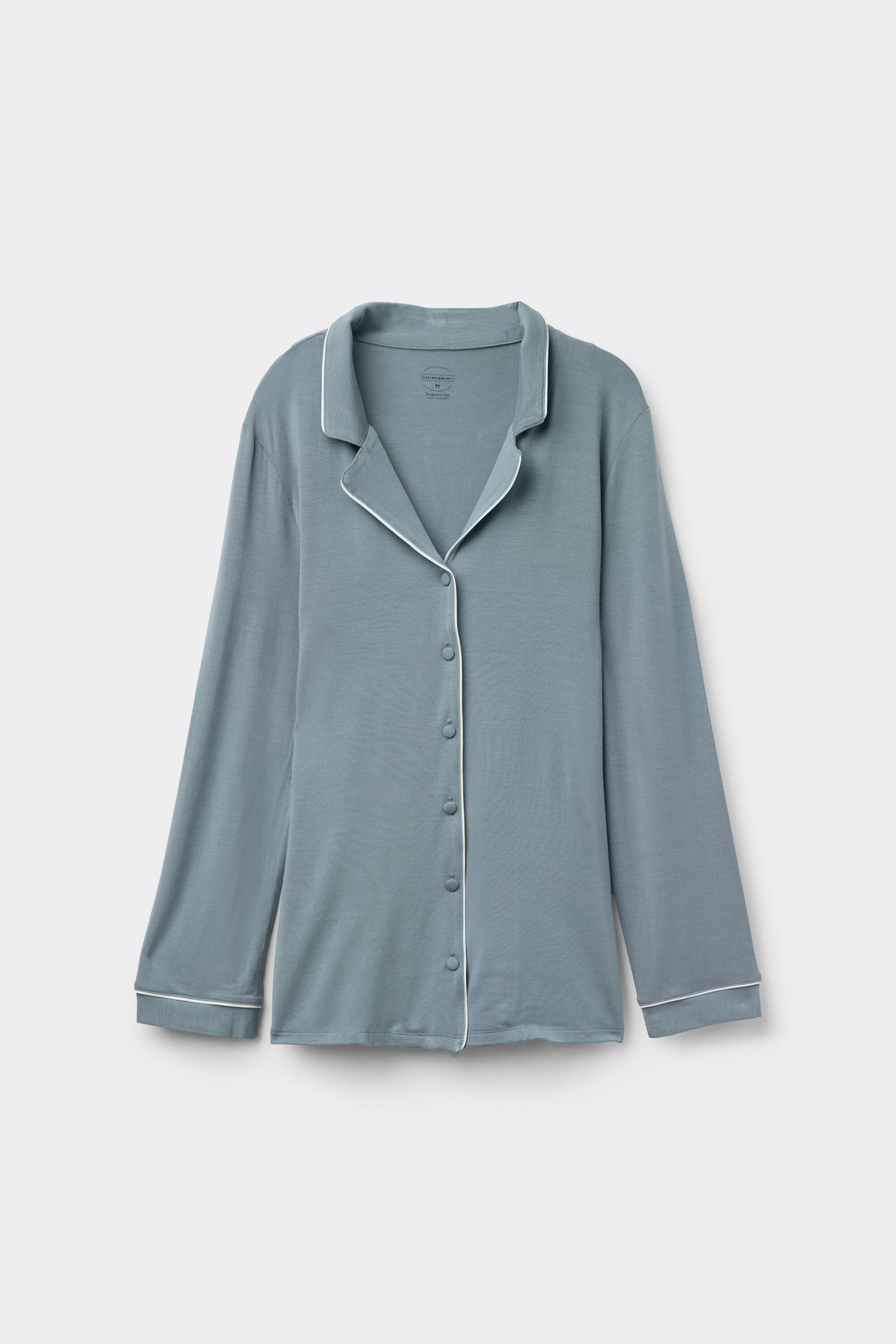 חולצת פיג'מה מכופתרת מיקרומודל