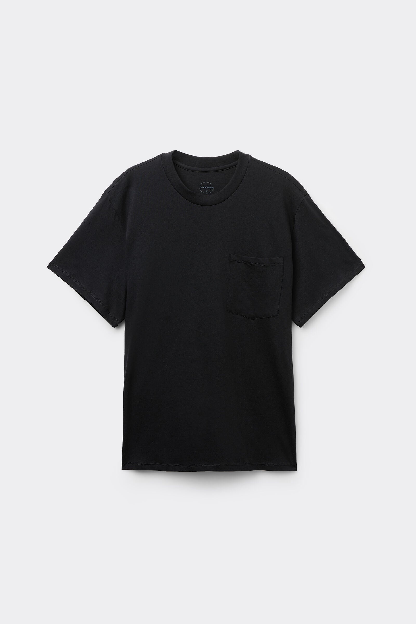 טי שירט כותנה קצרה עם כיס