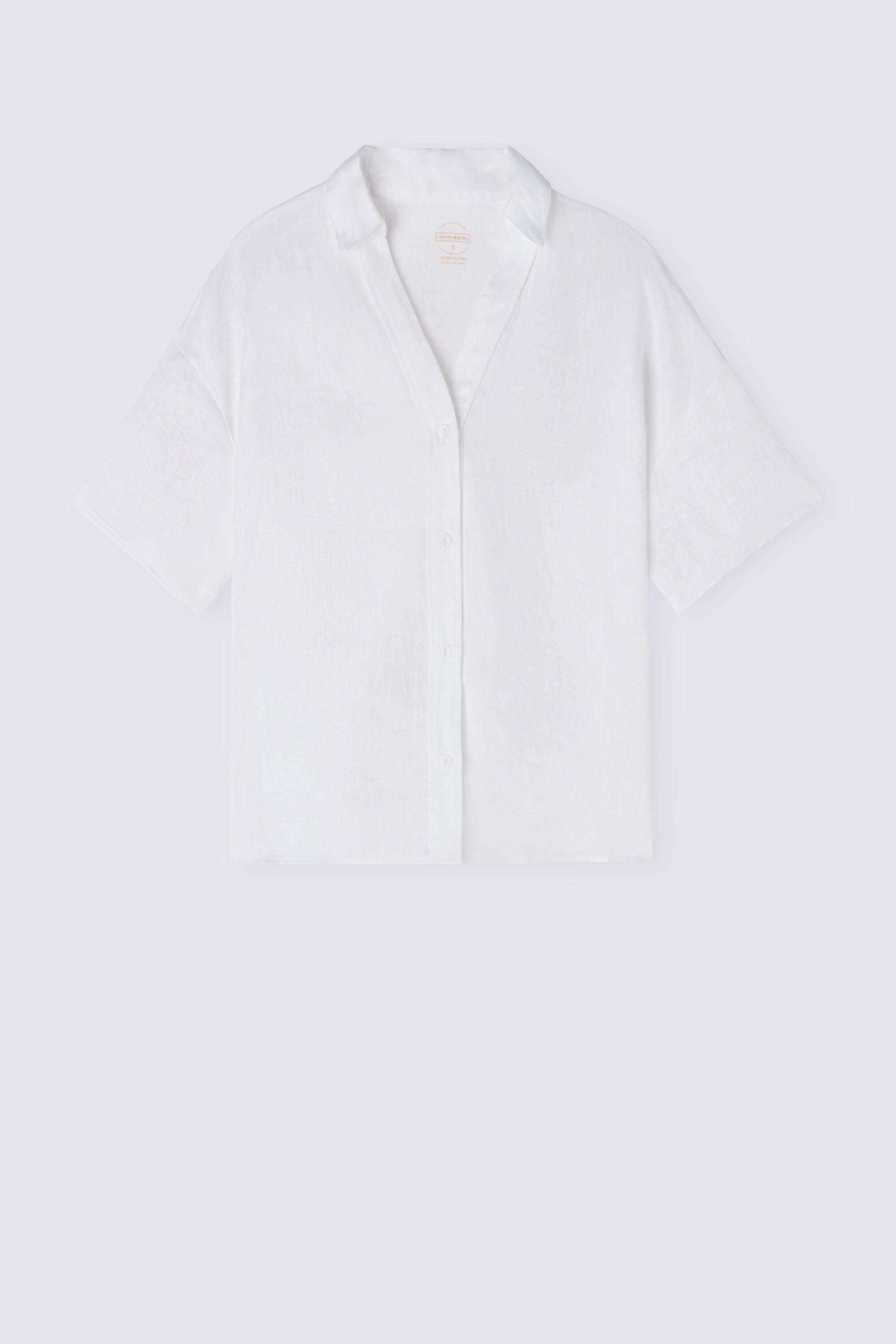 חולצת פשתן מכופתרת