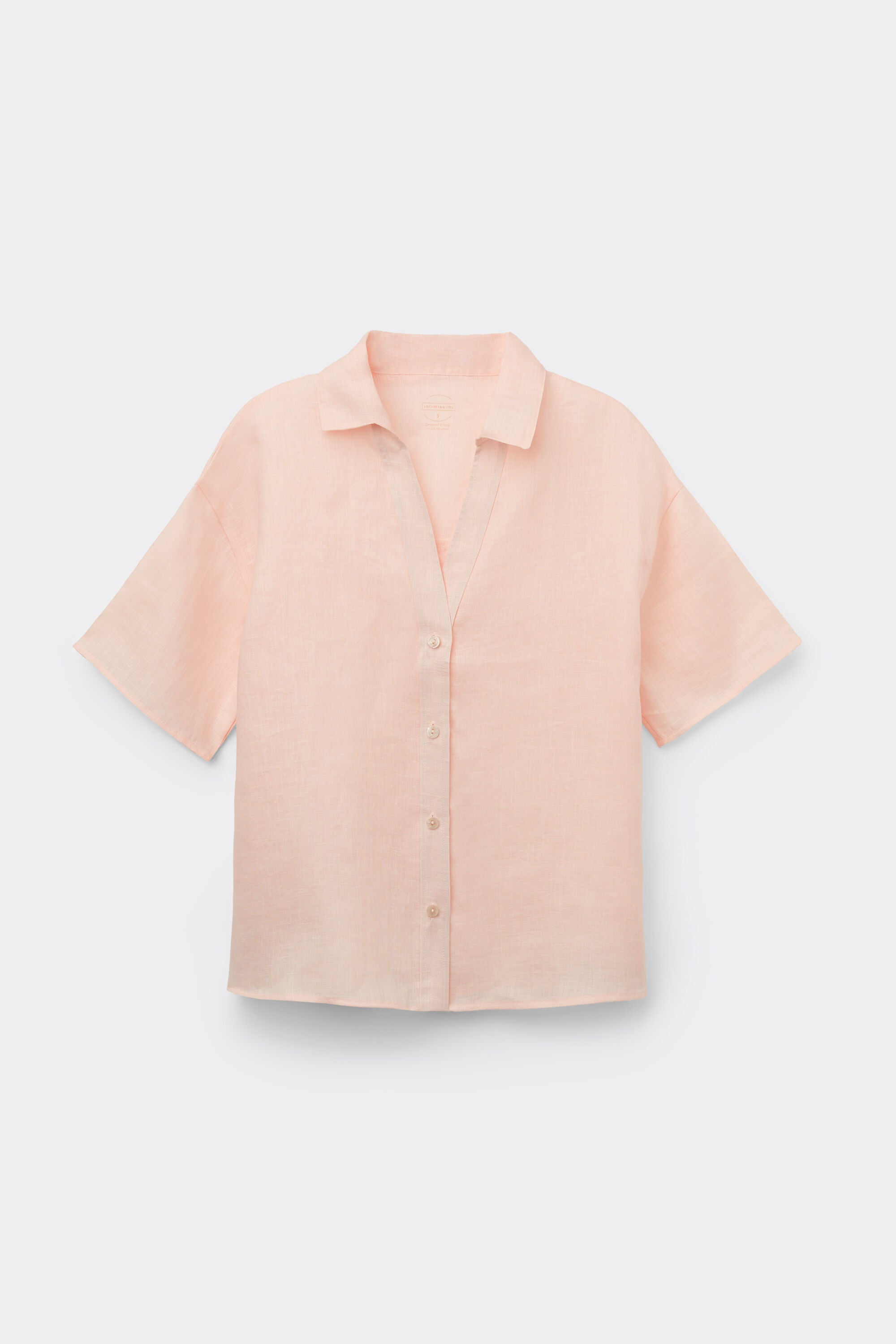 חולצת פשתן מכופתרת