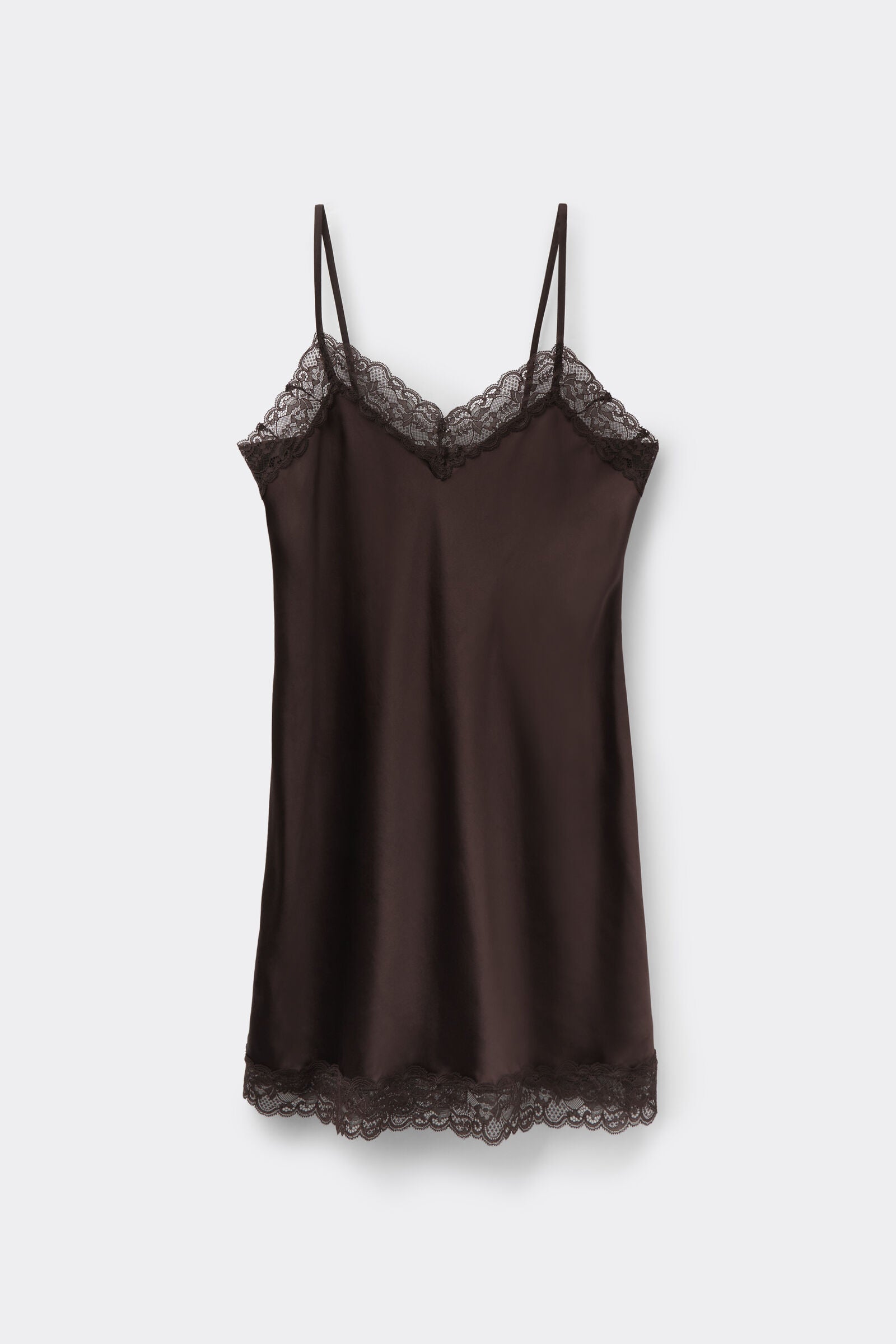 שמלת מיני סליפ בגימורי תחרה