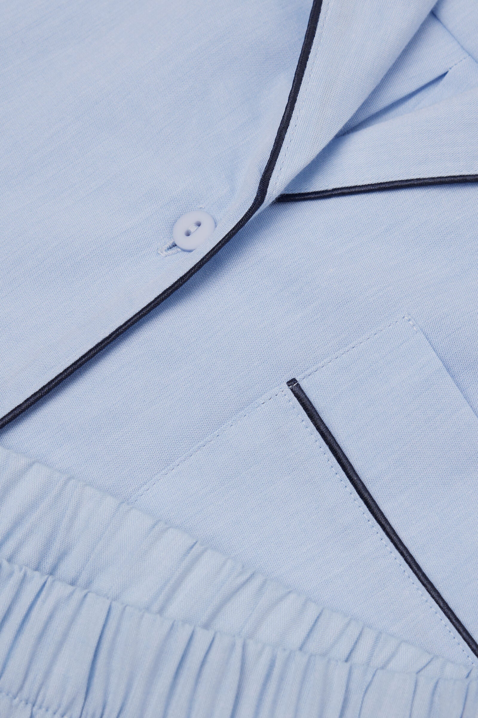 סט פיג'מה קצרה בגימור פספול