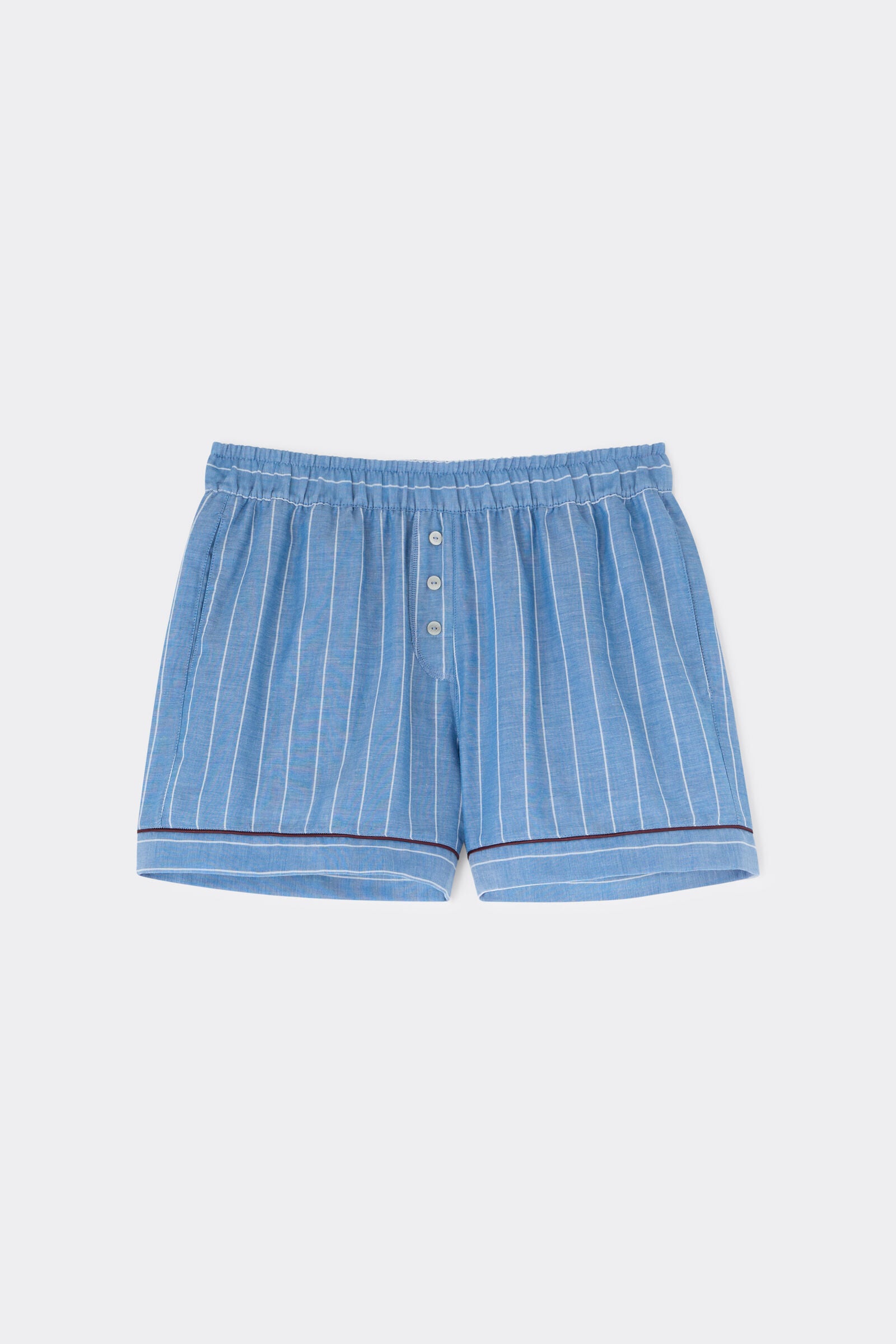 מכנסי קנבס כותנה קצרים Preppy Stripes