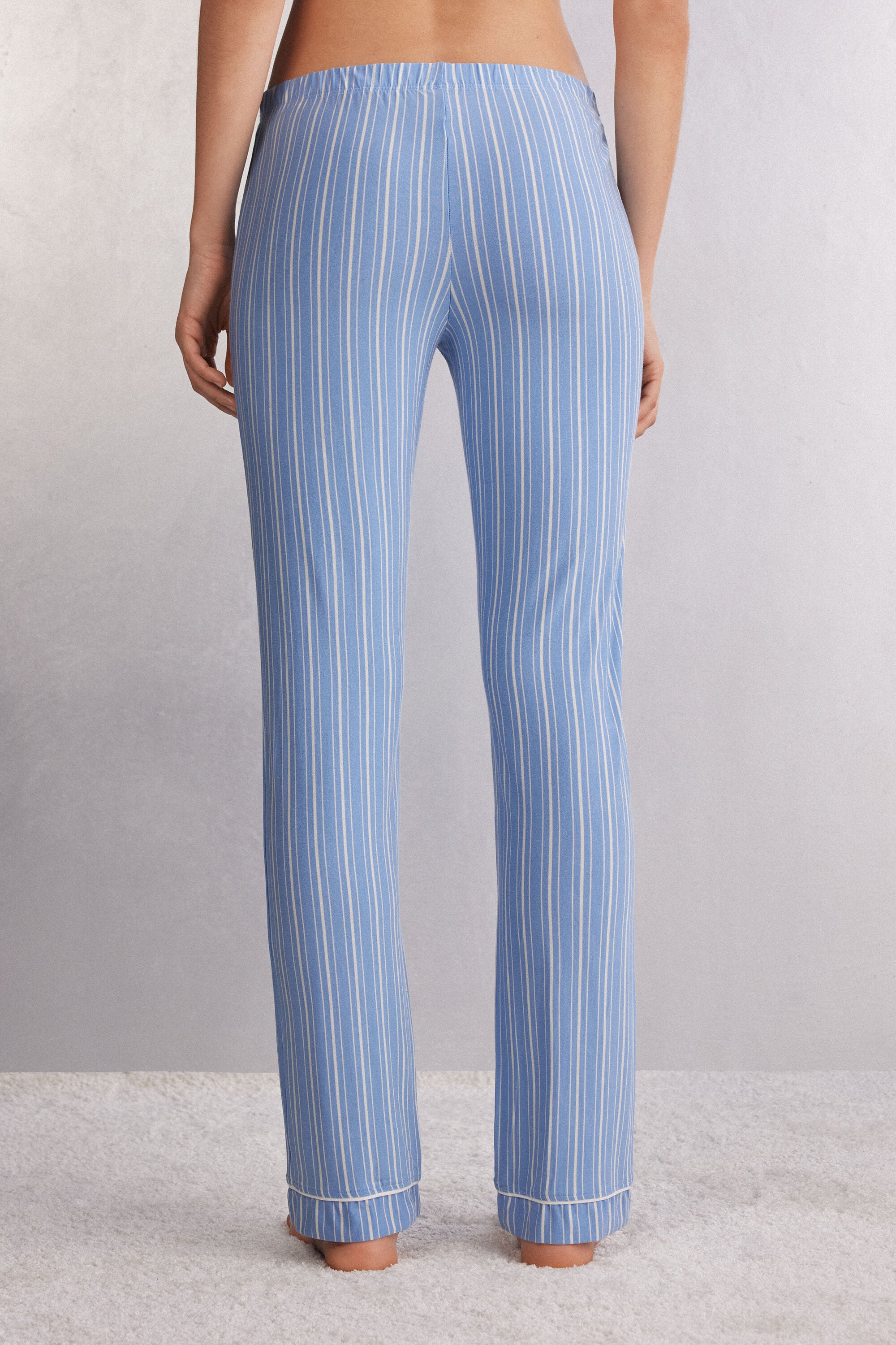 מכנסיים בגזרה ישרה Oxford Stripes
